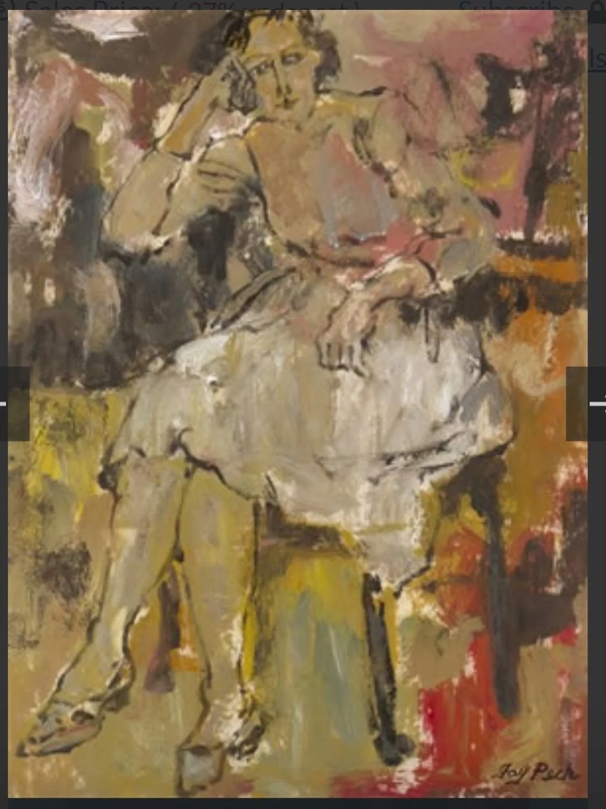 My brother, David recently discovered this oil painted by our mother, Fay Peck online while researching art auction sites. It&rsquo;s a 60 year old portrait of our paternal grandmother Katherine Peck. I don&rsquo;t remember ever seeing this painting 