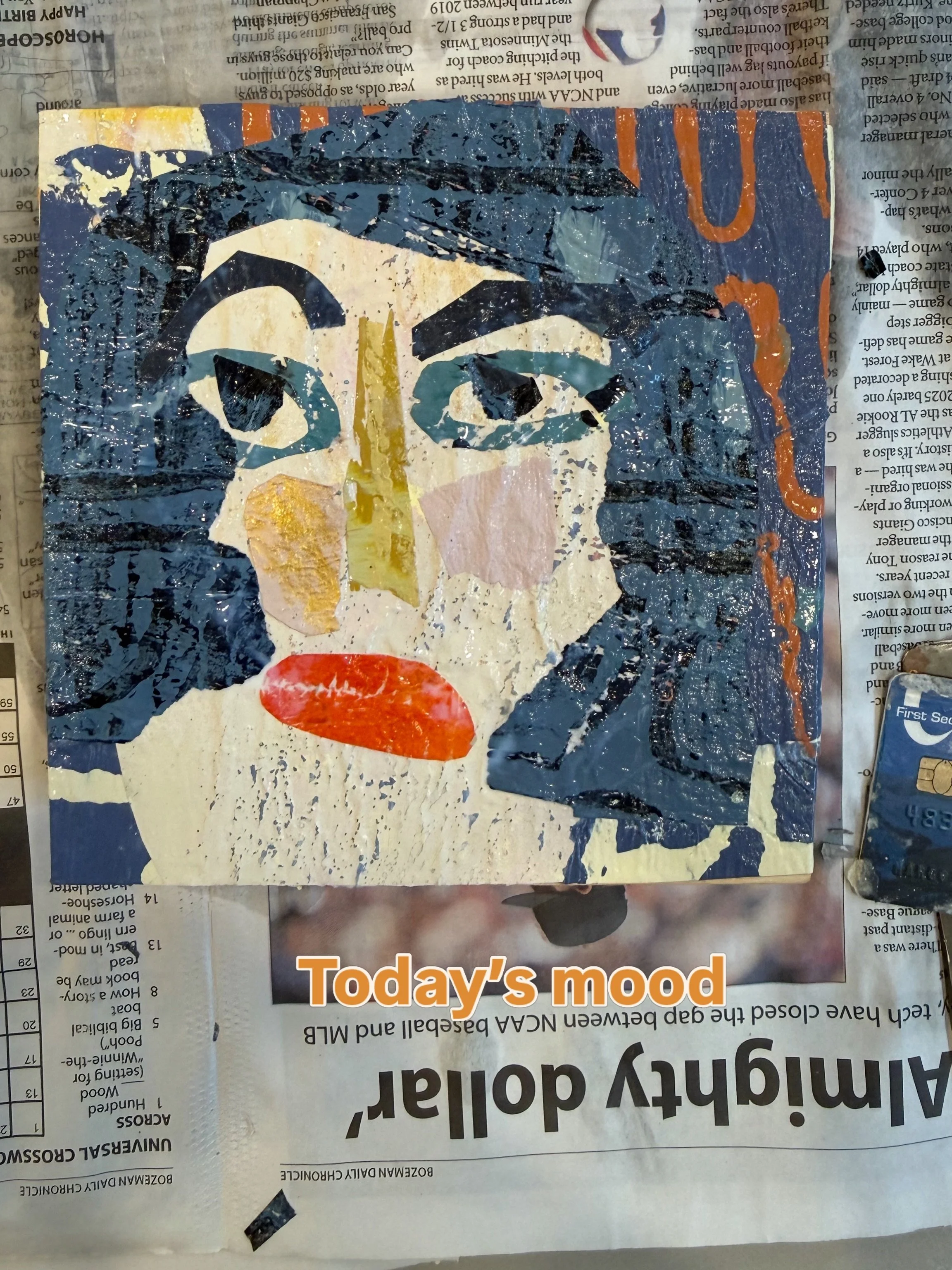 Today&rsquo;s Mood
Lil Peep - series of imaginary portraits 
It&rsquo;s always helpful when I mix things up a bit. Either it be materials or subject matter. It&rsquo;s been cold &amp; snowy in Bozeman this week. It&rsquo;s a little late in the season