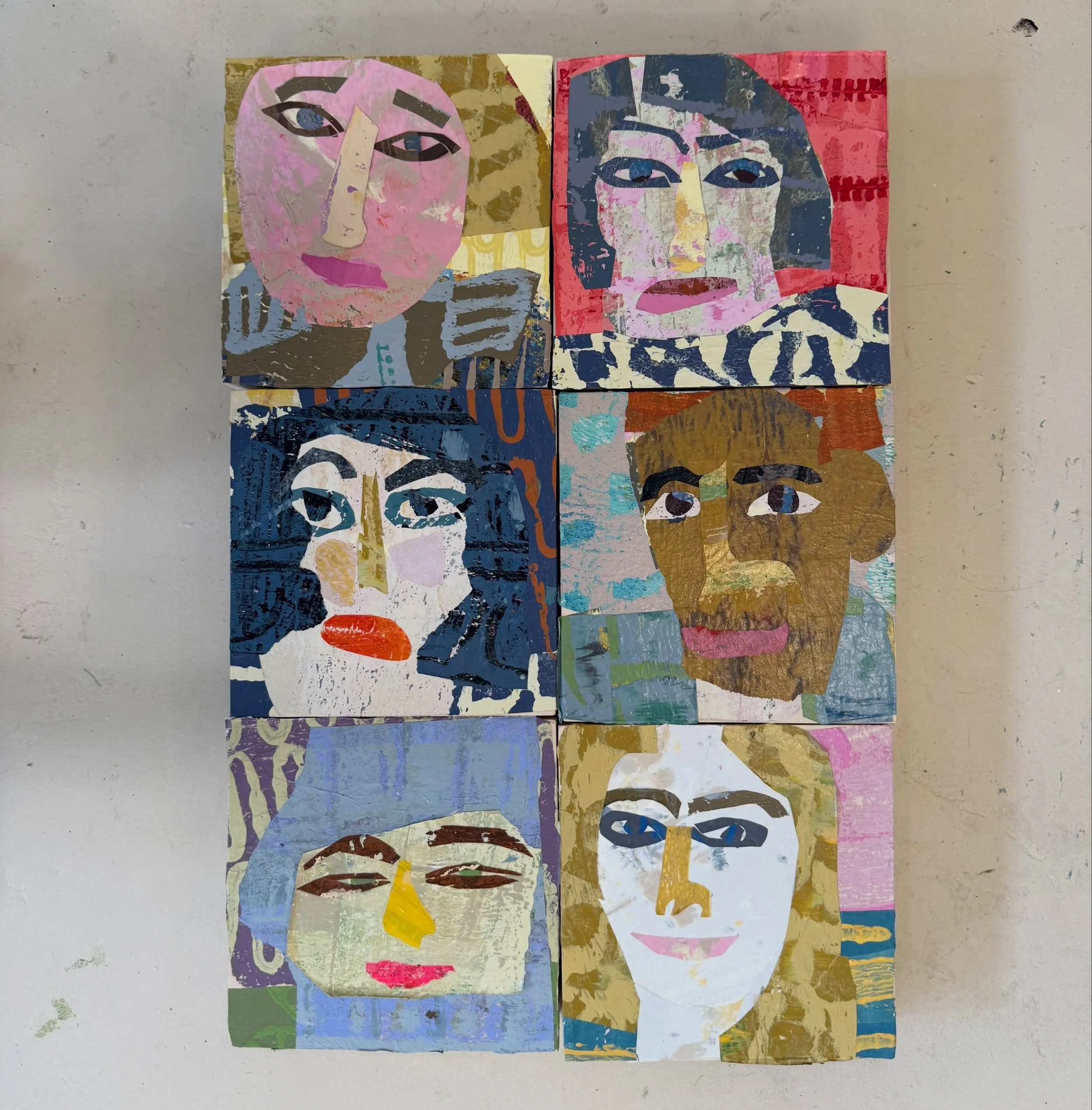 What&rsquo;s Your Story?🧡
Lil&rsquo; Peeps 
8&rdquo;x8&rdquo;x 1.5&rdquo; hand painted collages on cradled wood
40+ new smaller works will be available Friday, May 1st 
Starting at 11:00am EST
In my shop on my website
Link is in my bio

#shopart 
#t