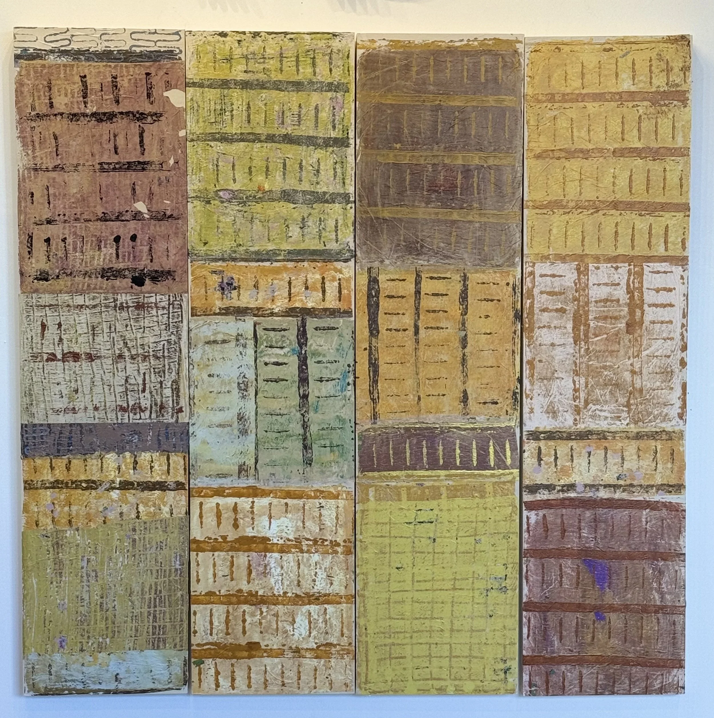 Hay fever triptych | 48" x 36" | Mixed Media on Canvas