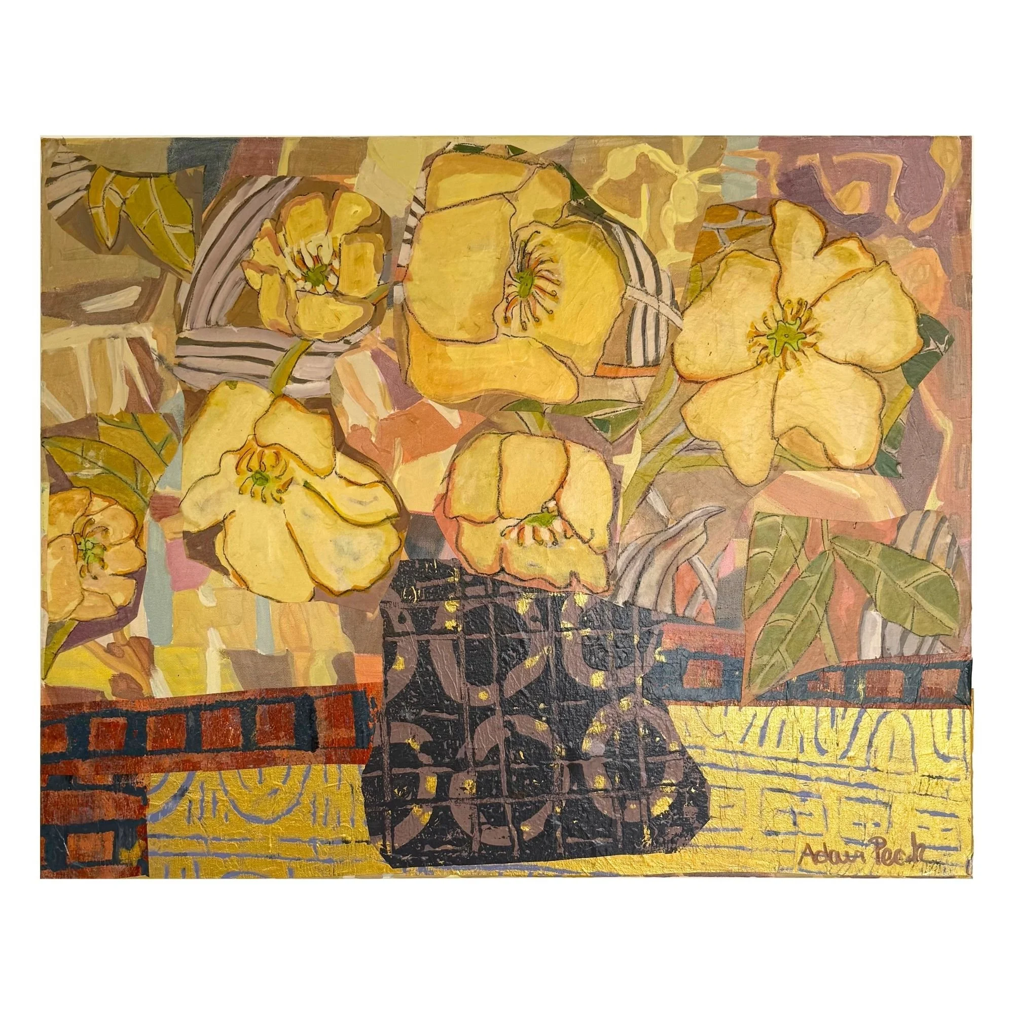 Dancing Yellow Poppies | 24 x 30