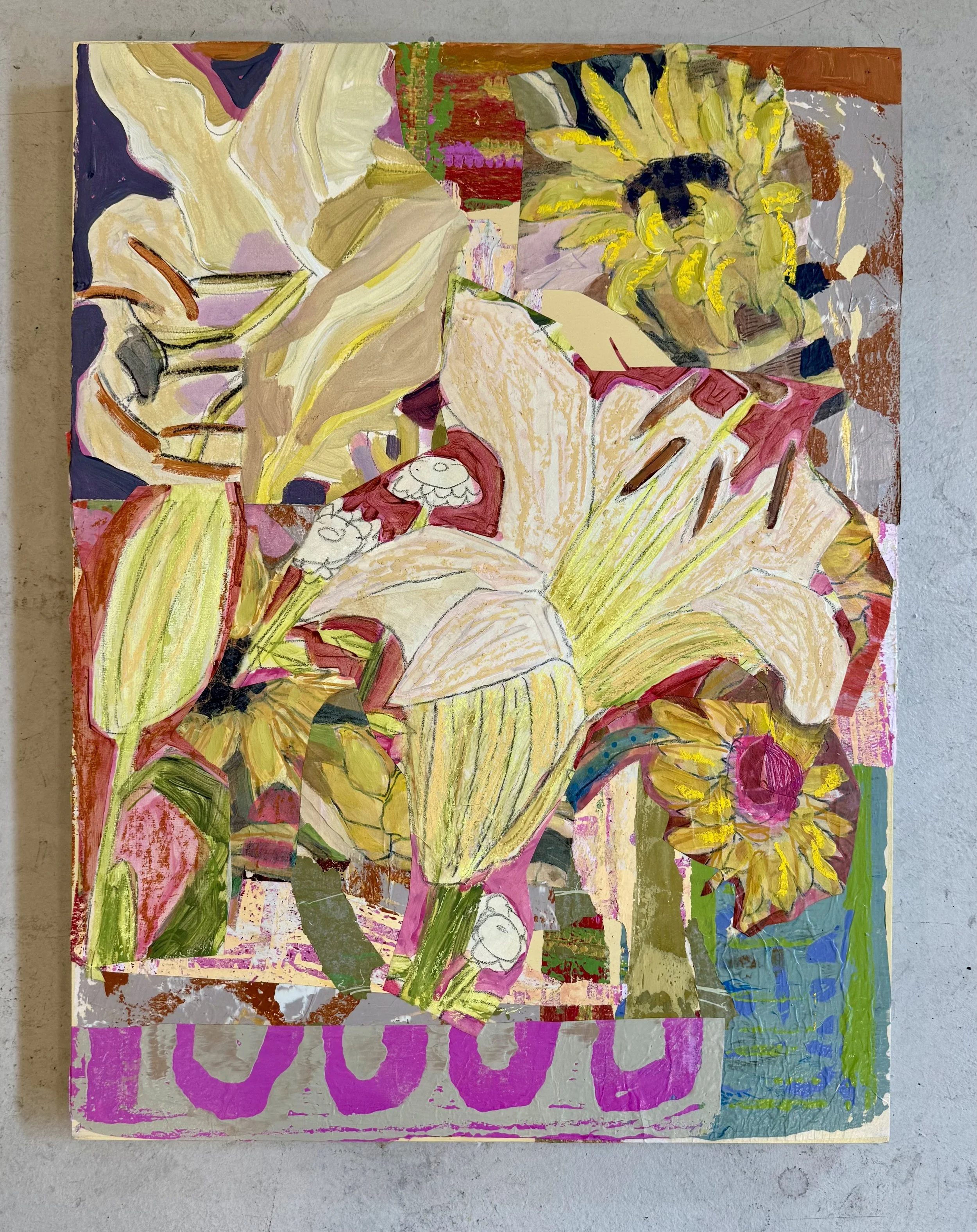 The Heart Remembers | 24"x18"x1.5" |  Mixed Media Collage on Cradled Wood | Framed $950