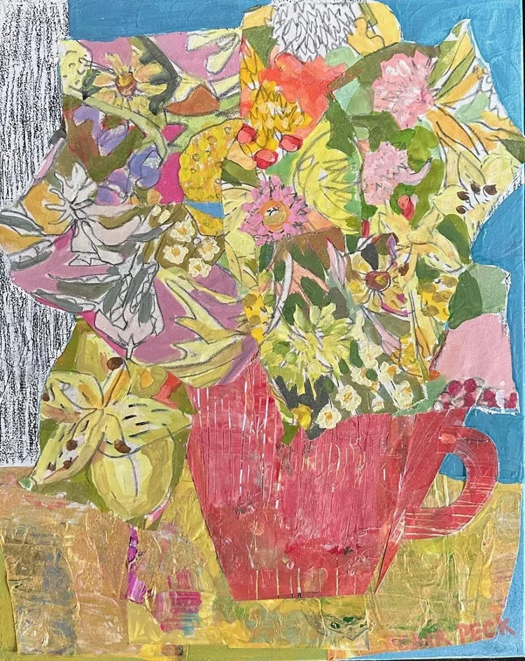 Acrylic Collage on Canvas #10 | 20” x 16” | Collage on Canvas | SOLD