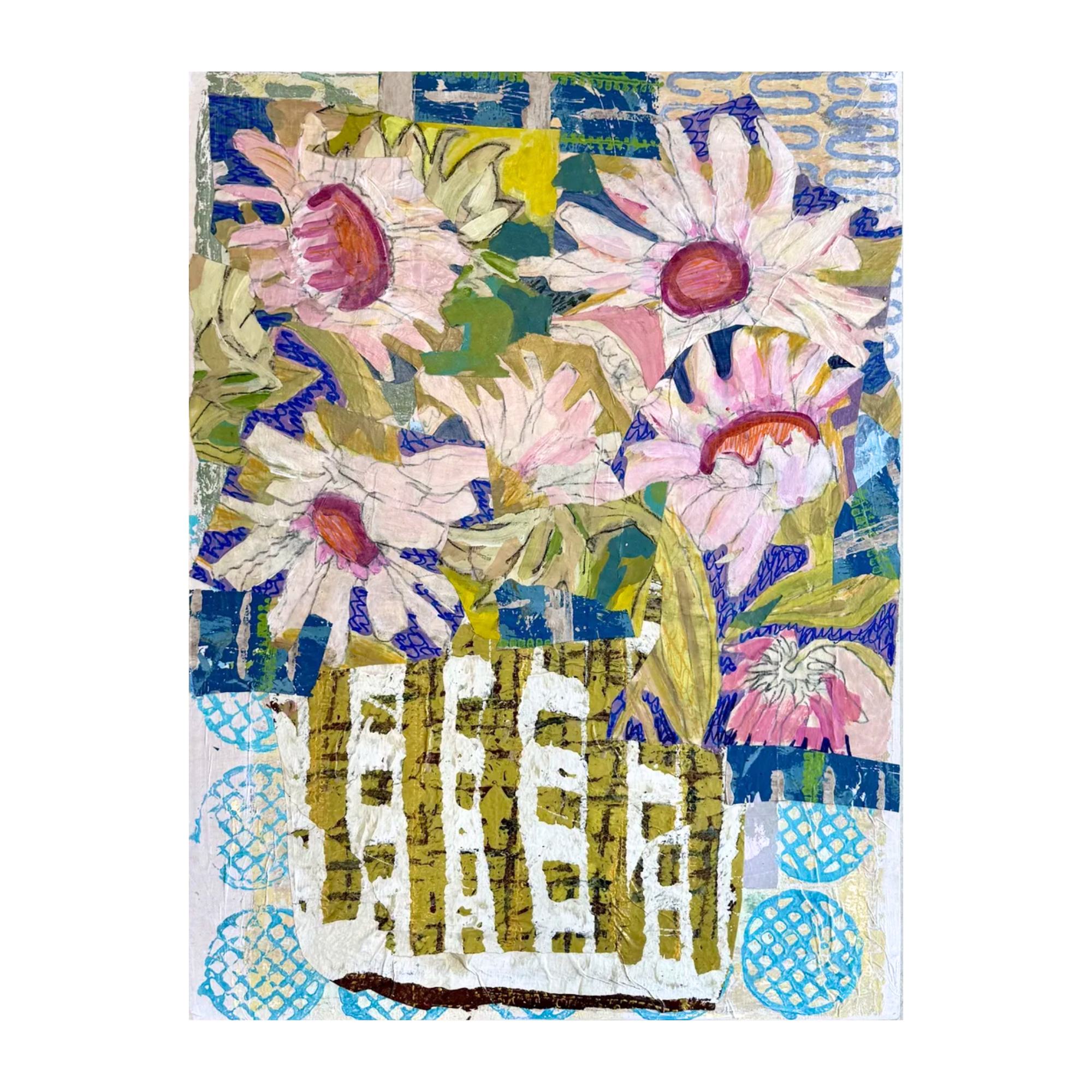 Vase with Pink Flowers | 24 x 18 | SOLD