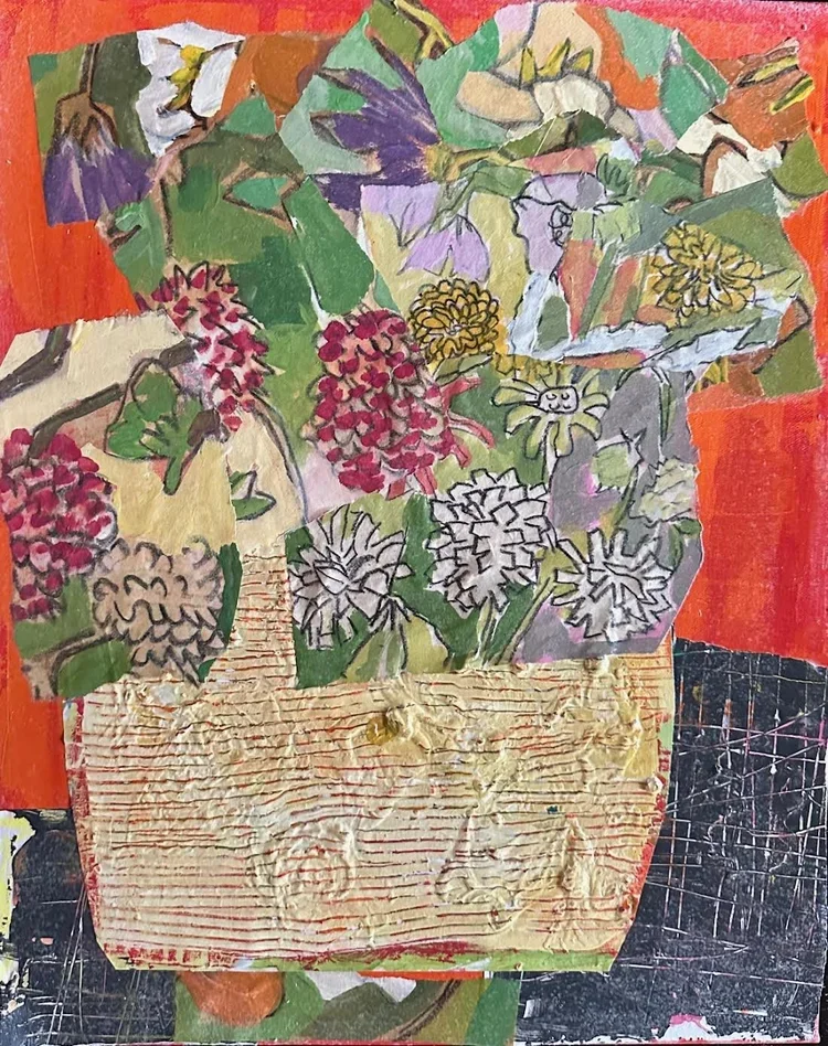 Acrylic Collage on Canvas #10 | 20” x 16” | Collage on Canvas