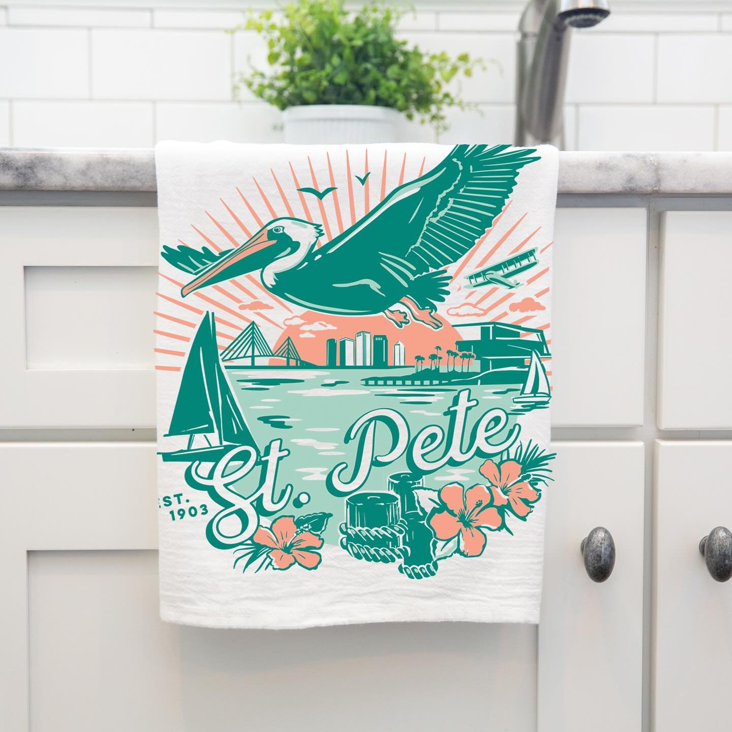 Soak up the sun&mdash;no SPF needed. 🌴

#stpete #stpetersburg #etsy #handmade #screenprint #newhome
