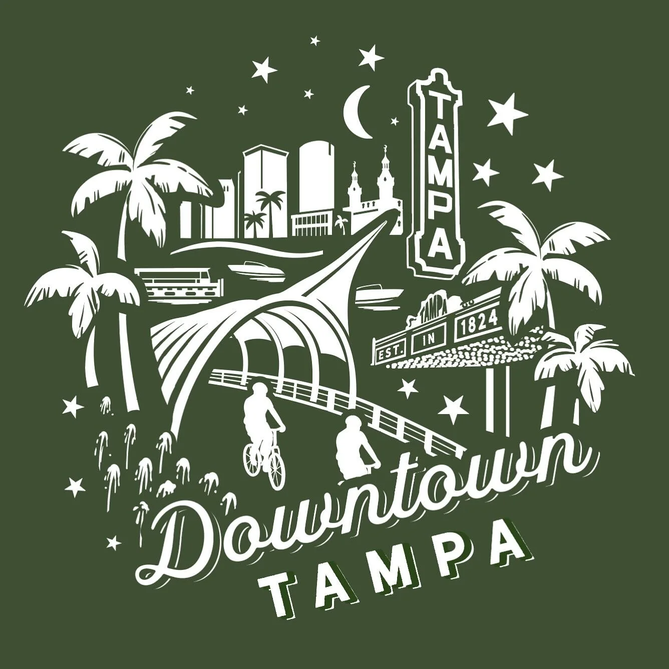 Making my way through neighborhoods of Tampa, one illustration at a time! 

Downtown has so much historic architecture that melds together with modern features, like with the Tampa Theater and Riverwalk. Two of my favorite places!

#tampabay #iloveta