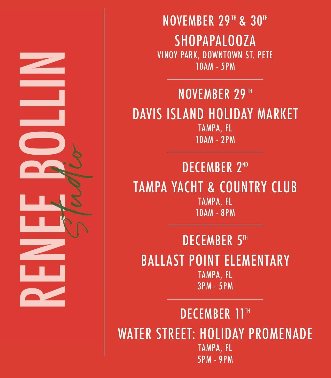 Just updated my Christmas market schedule and it&rsquo;s feeling very festive around here. 🎅✨
Catch me at these Ho Ho Ho-metown markets with all my illustrated tea towels, prints, and handmade ornaments &mdash; including the new Neighborhoods collec
