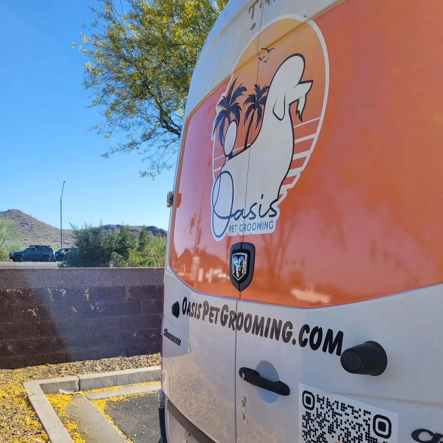 Today, #oasispetgrooming was up in #anthemarizona . The van is venturing out more and more 🚐💨 #mobilepetgrooming