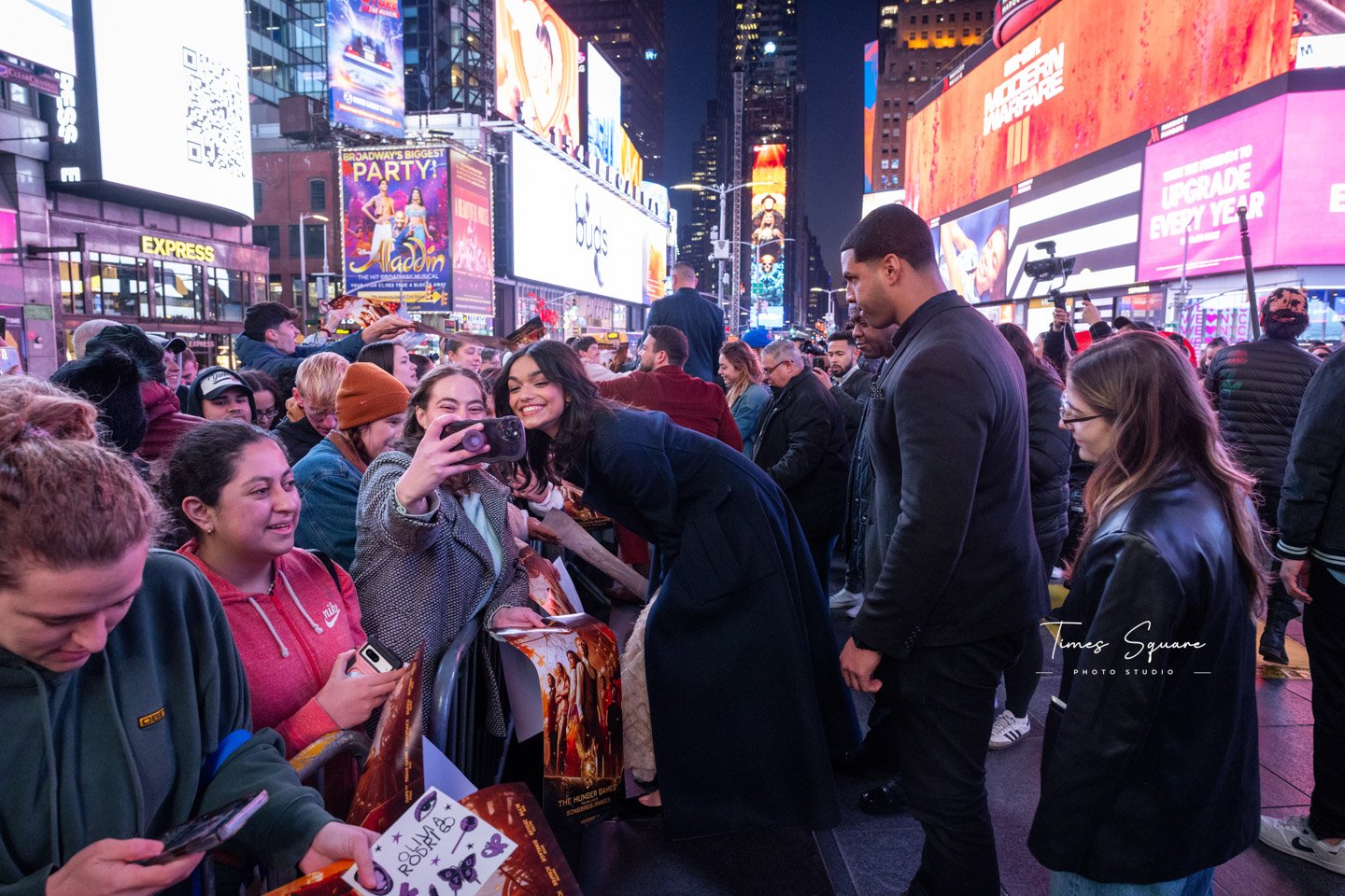 HINGER GAMES, TIMES SQUARE. Red Carpet Event Photography in New York City – Times Square Photo Studio
