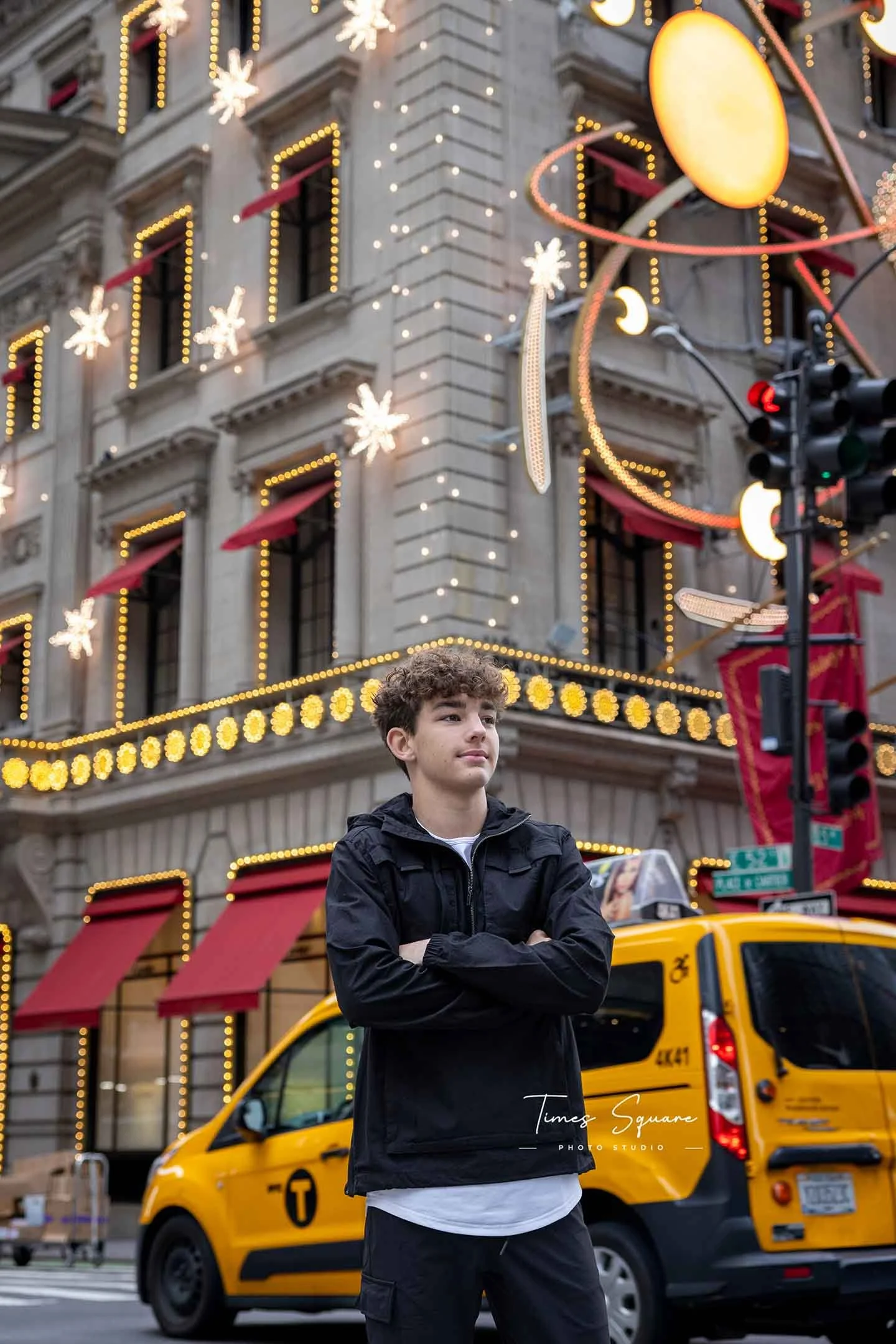 Capture your Christmas memories with a photoshoot at the most iconic holiday-decorated locations in New York City, including Rockefeller Center, Radio City, and other festive spots.