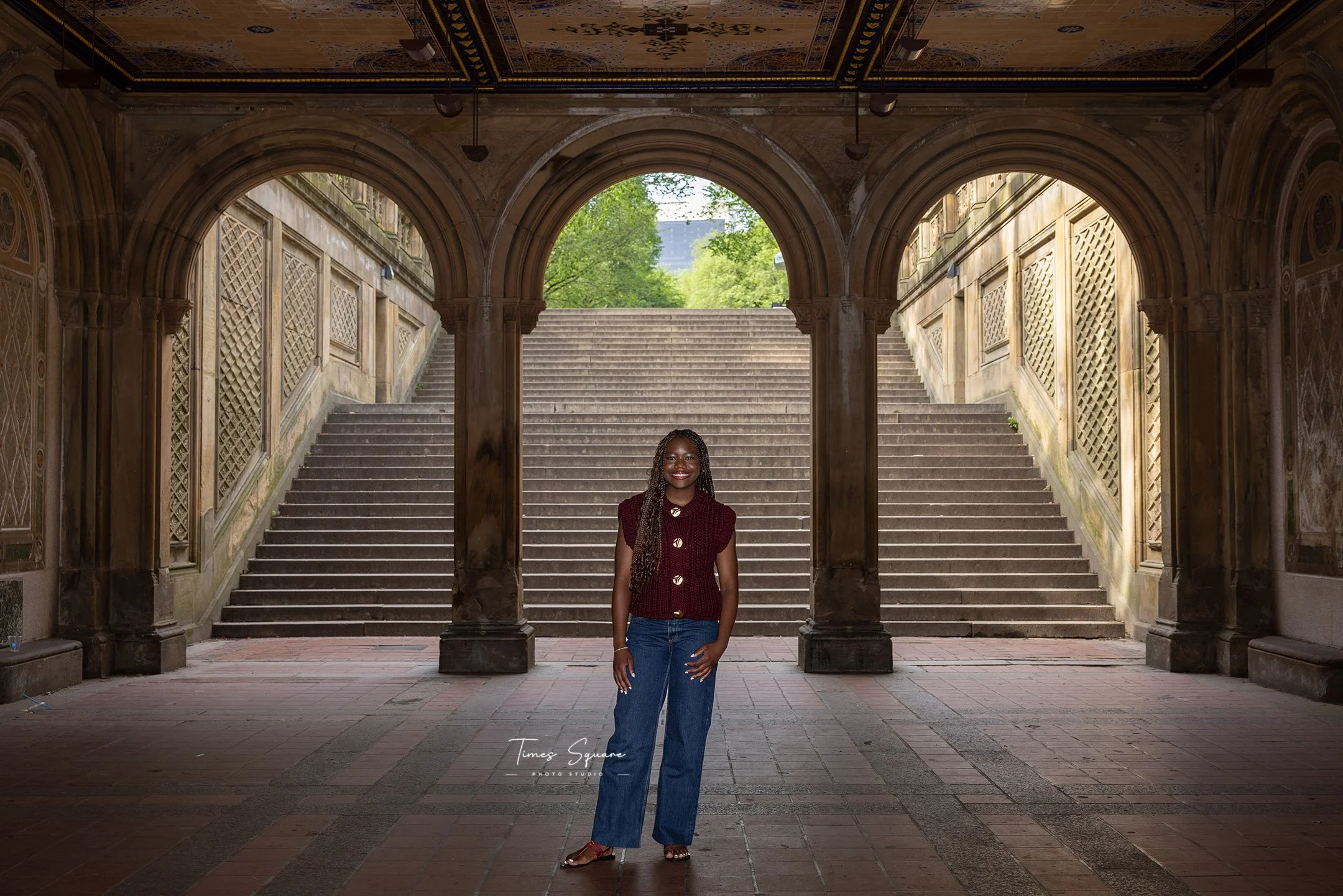 Central Park Bethesda Fountain photoshoot location in New York City