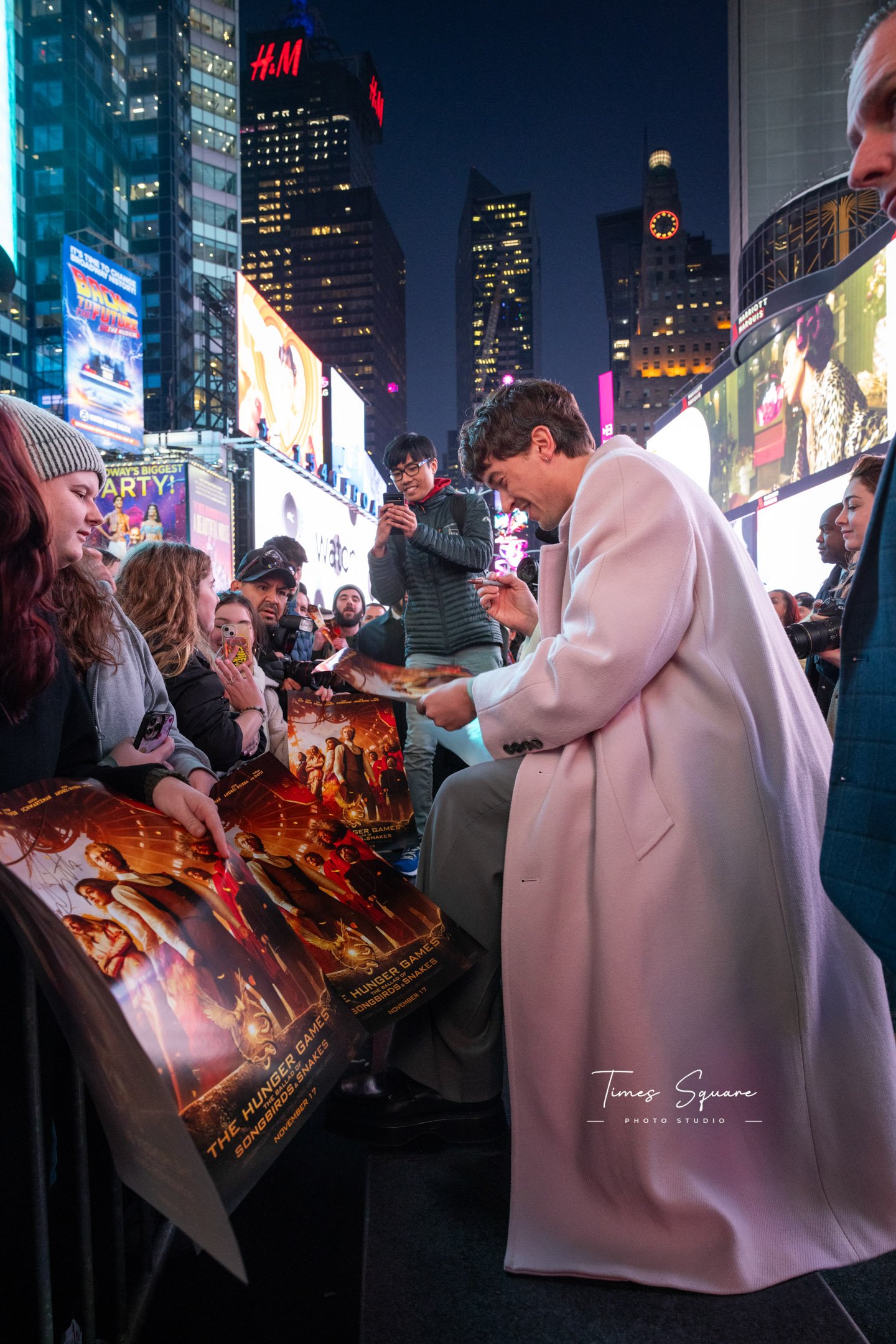 HINGER GAMES, TIMES SQUARE. Red Carpet Event Photography in New York City – Times Square Photo Studio