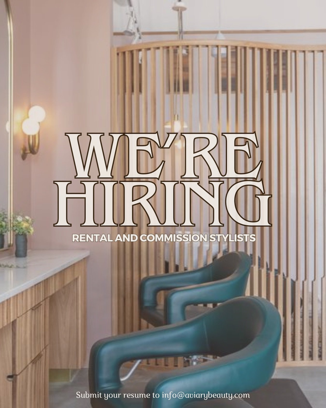 Our flock is moving, shifting, and expanding 🕊️ and we&rsquo;re looking to add more stylists to our team!

The perks?

✨Full time front desk support
✨Competitive commission and weekly rental rates
✨ Backbar and retail provided (R + Co and Virtue Lab
