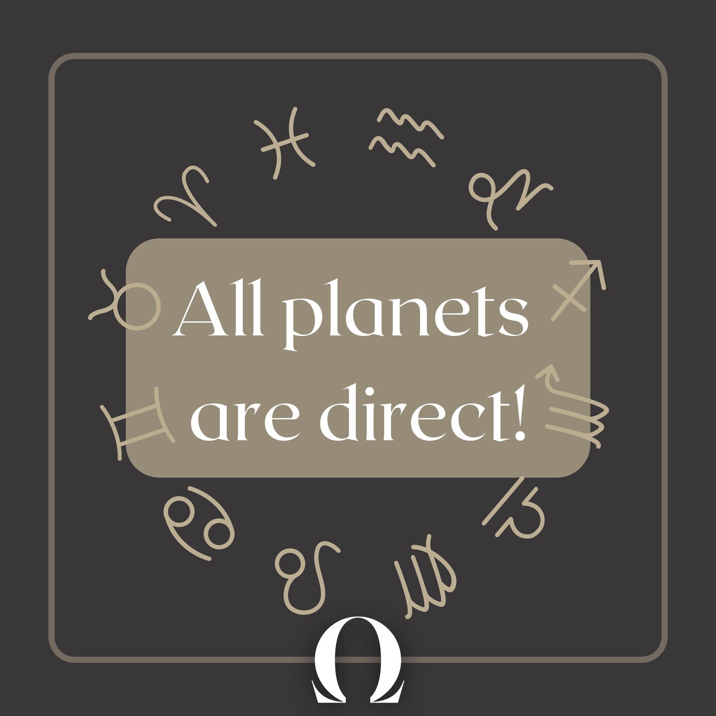 🙌All planets are direct🙌
&bull;&bull;&bull;
Have no fear, the retrogrades are over- for now. We have until April 29 with all planets running in forward motion. The gears are finally turning and the engines are hot and ready to rumble. This is go ti