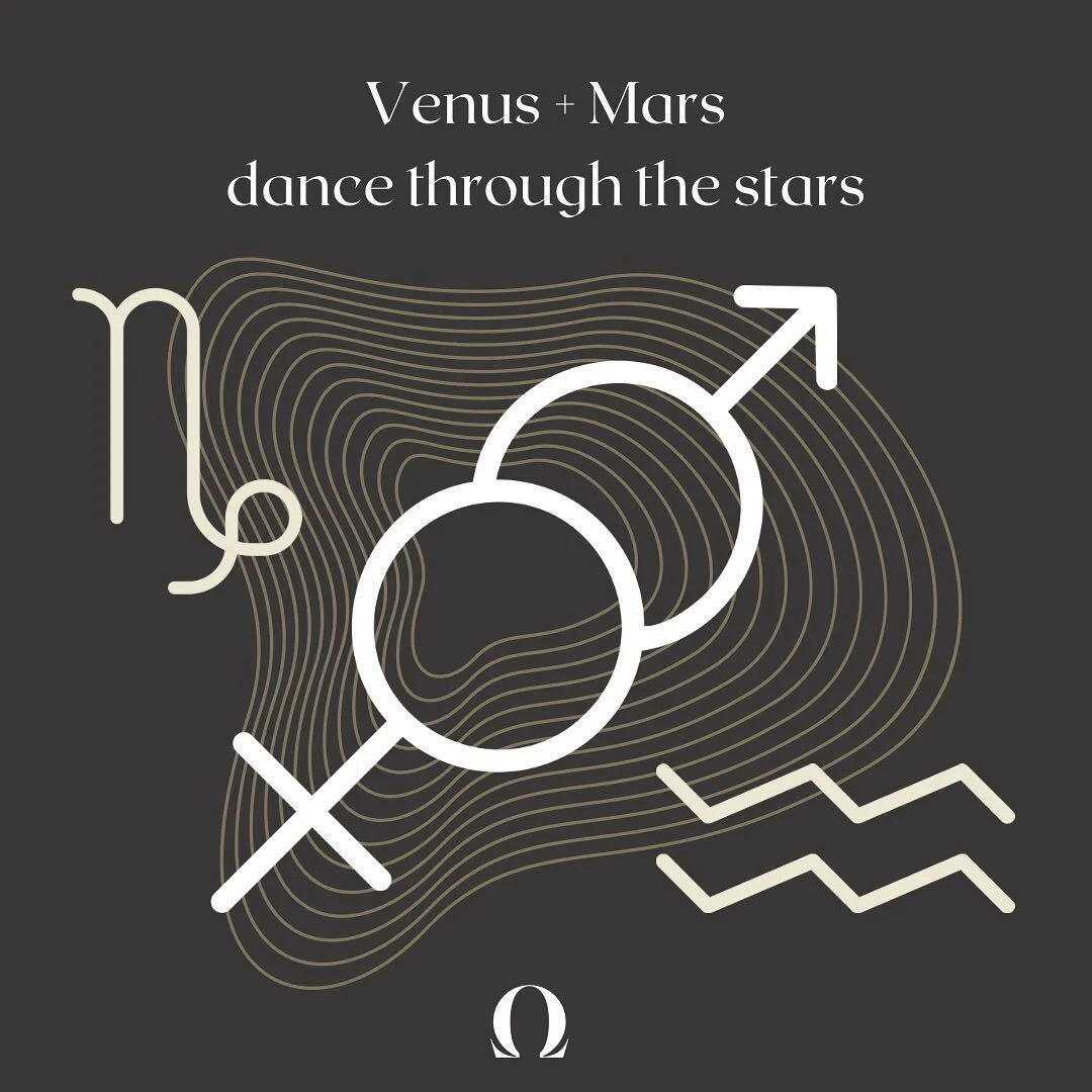 ♀♂Venus + Mars ♂♀
•••
A really unique transit is happening in the skies right now, as Venus and Mars are quite literally dancing with each other. For the past month, the two have been traveling together through Capricorn. After the Ven