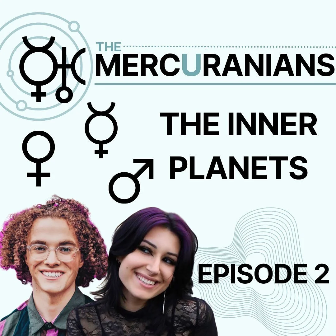 Episode 2 is out now! 
•••
Tune in for a discussion on the inner planets- Mercury, Venus & Mars. These guys play a crucial role in understanding your natal chart. This episode we talk about what they mean, how they work together, a
