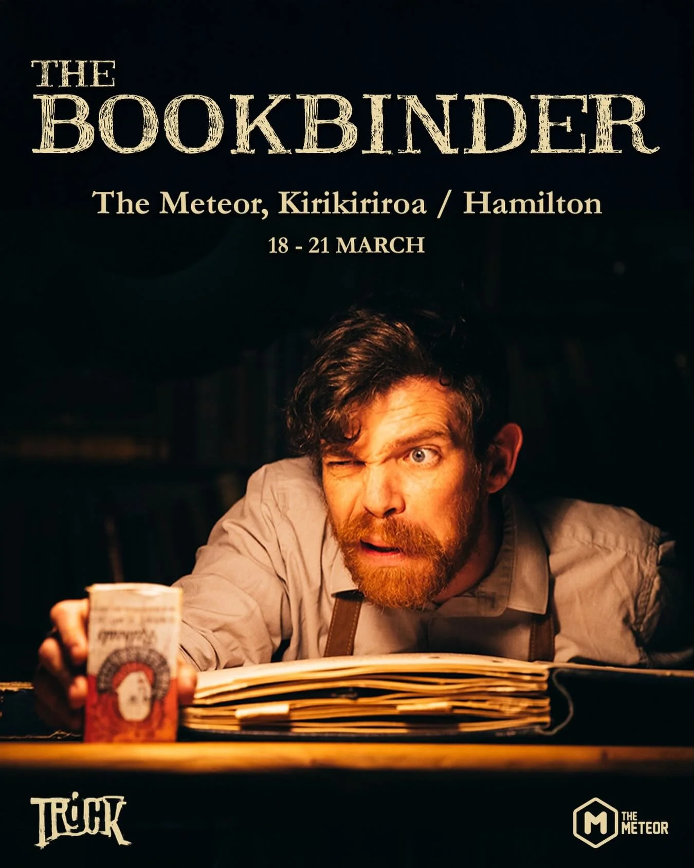 We are one month out from taking The Bookbinder to @themeteortheatre 18-21 March.

Find out more and get your tickets through our website. Link in the bio.
