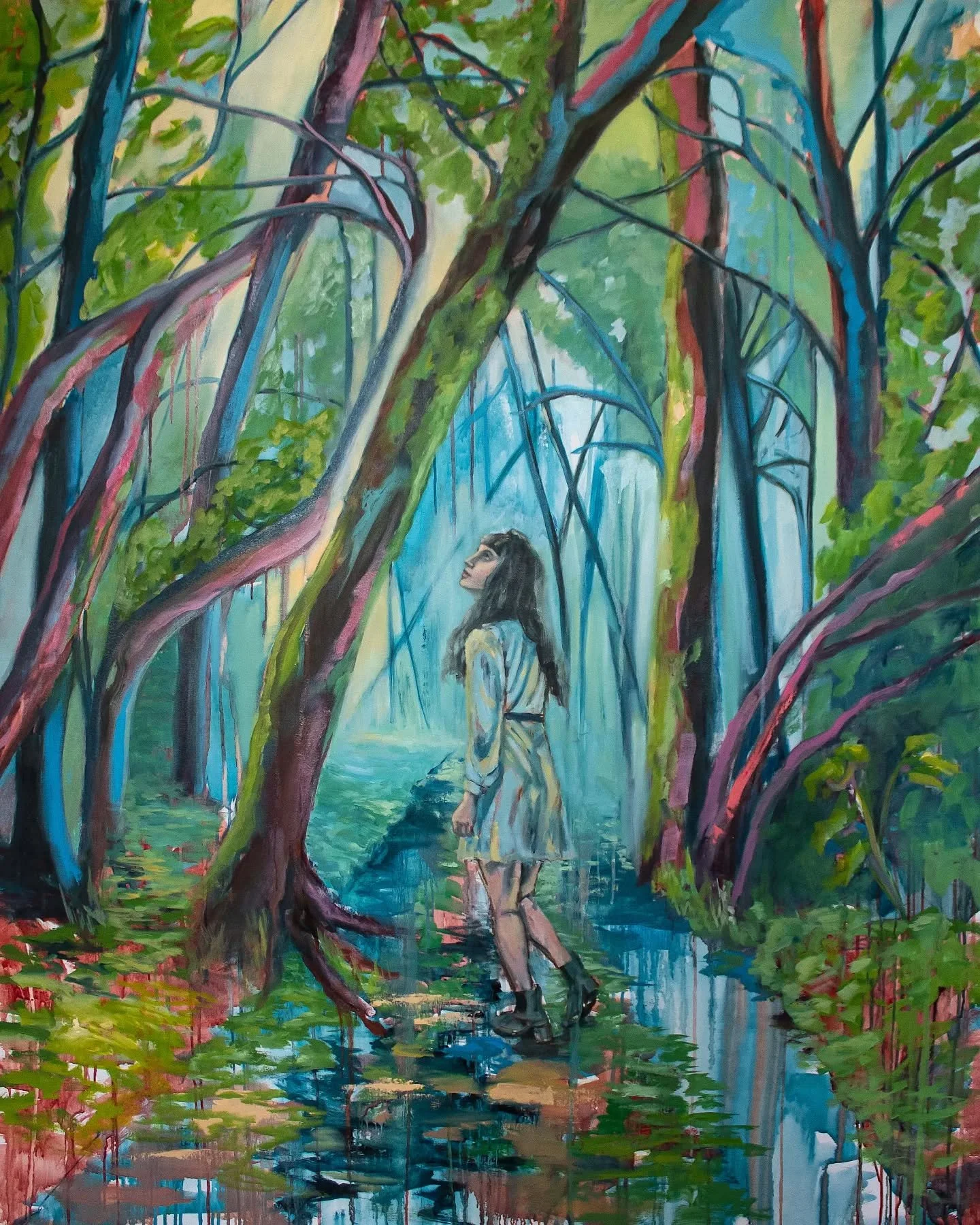 Entranced
42" x 54" Oil painting on Canvas
Needs to be Stretched, DM if interested

This painting from my time in France is currently unstretched. I can roll and ship it or get it stretched for you, and I'm willing to give someone a good de