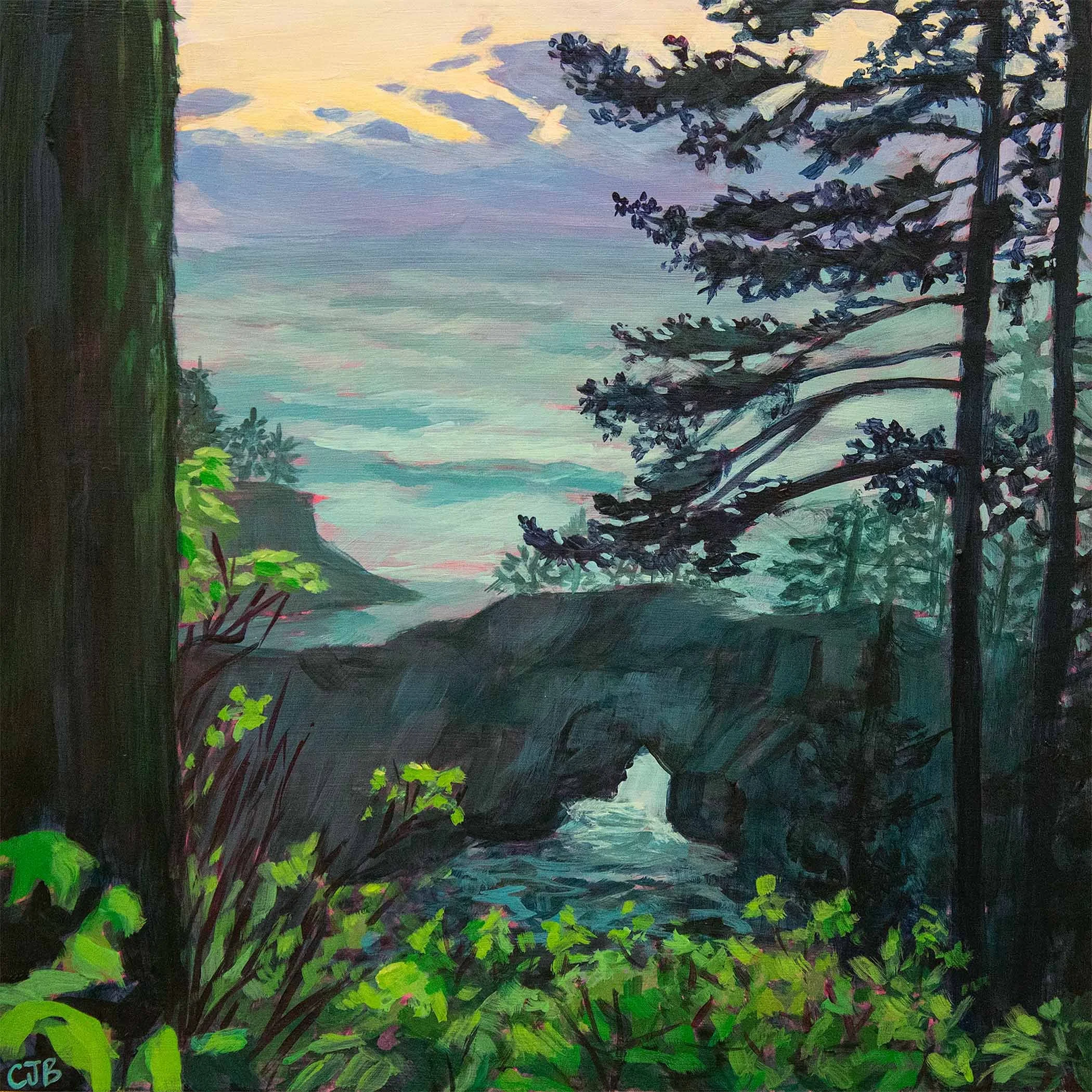 Let's Stop Here - 8" x 8" Acrylic painting on 1.5" deep cradled wood panel - Sold - Prints Available (2026)