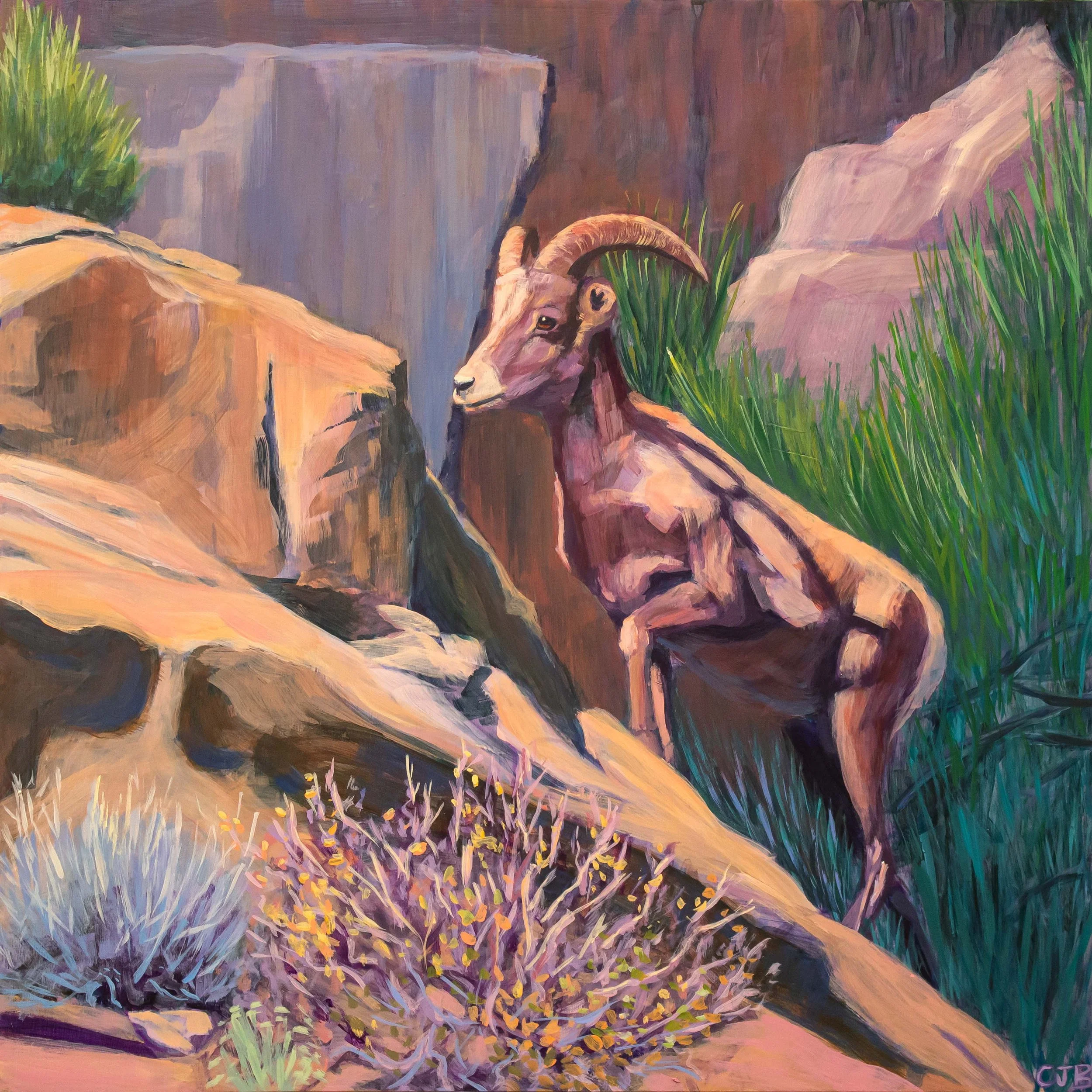 Resilience - 12" x 12" Acrylic painting on 1.5" deep cradled wood panel - Available (2026)