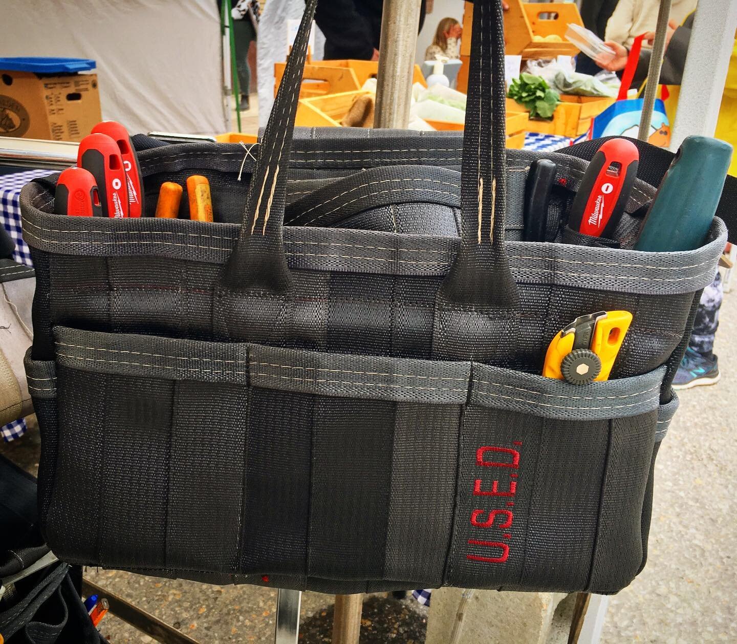 Our first Farmers Market in FOREVER was a great success! Even got the chance to show off our new tool bags (made from a combination of @cnh_industrial weld drum straps and retired safety harnesses !

Come by on the 21st May to see them with your own 