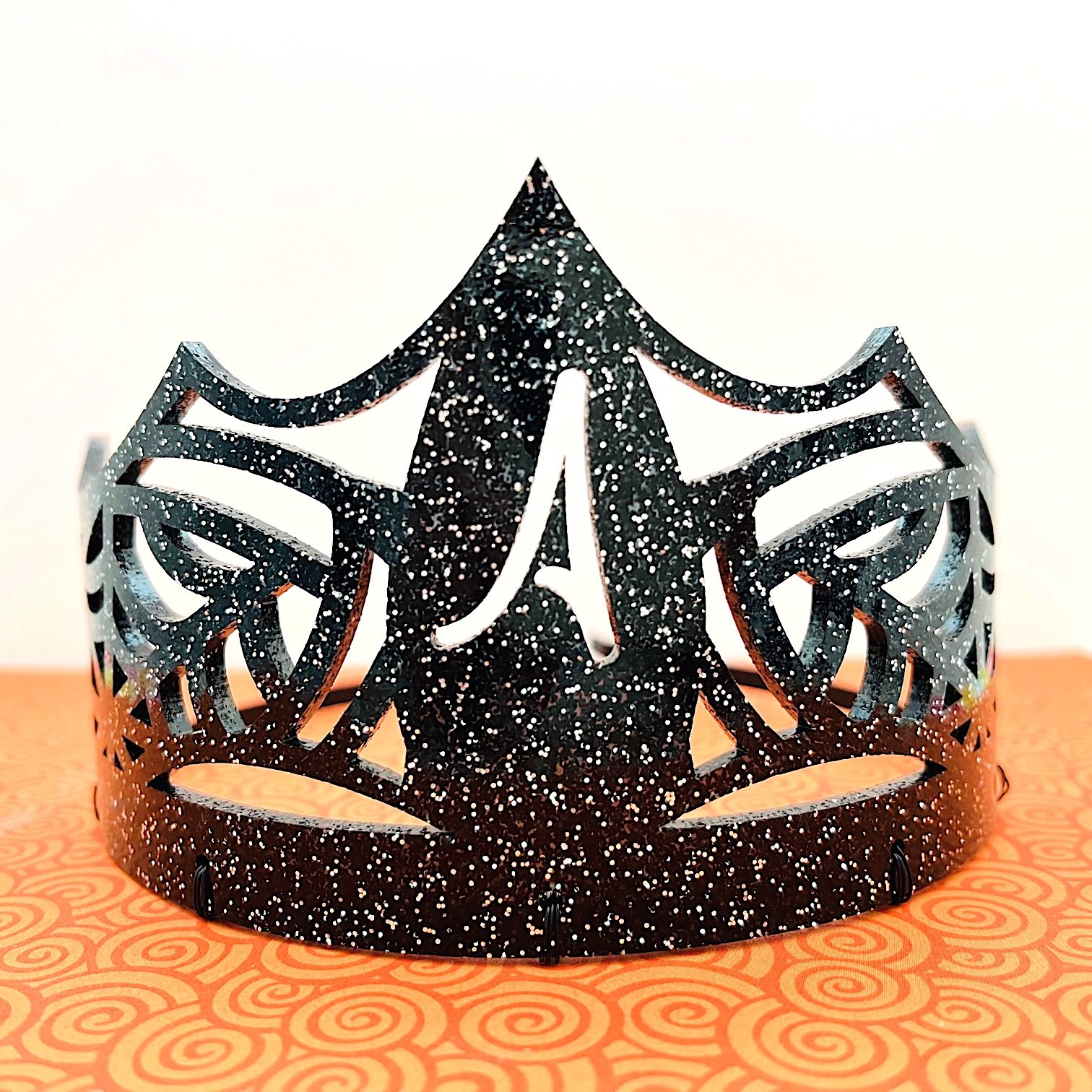 halloween with initials tiara