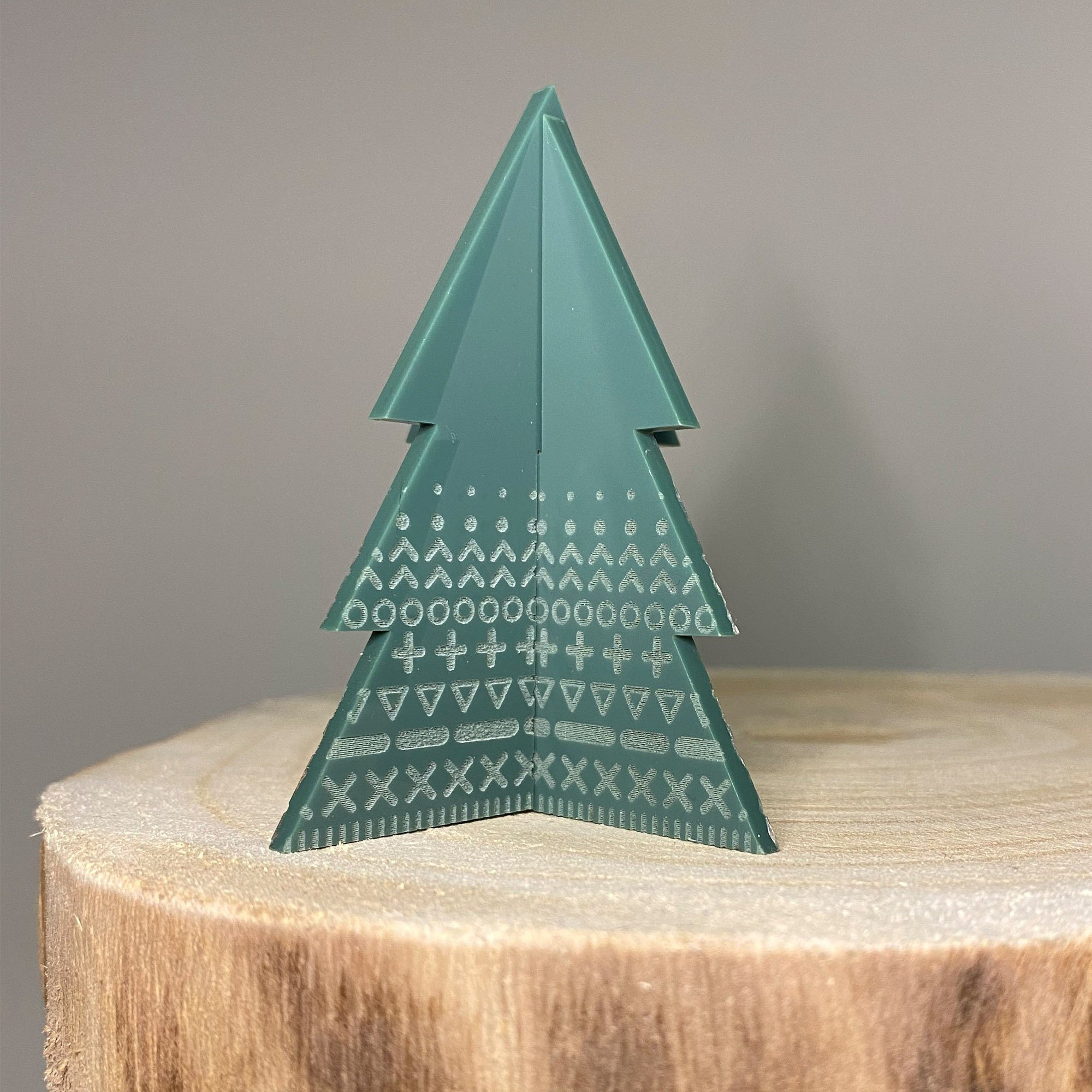 3D Mini Tabletop Christmas Tree | Slotted Christmas Tree | Boho Mini Christmas Tree