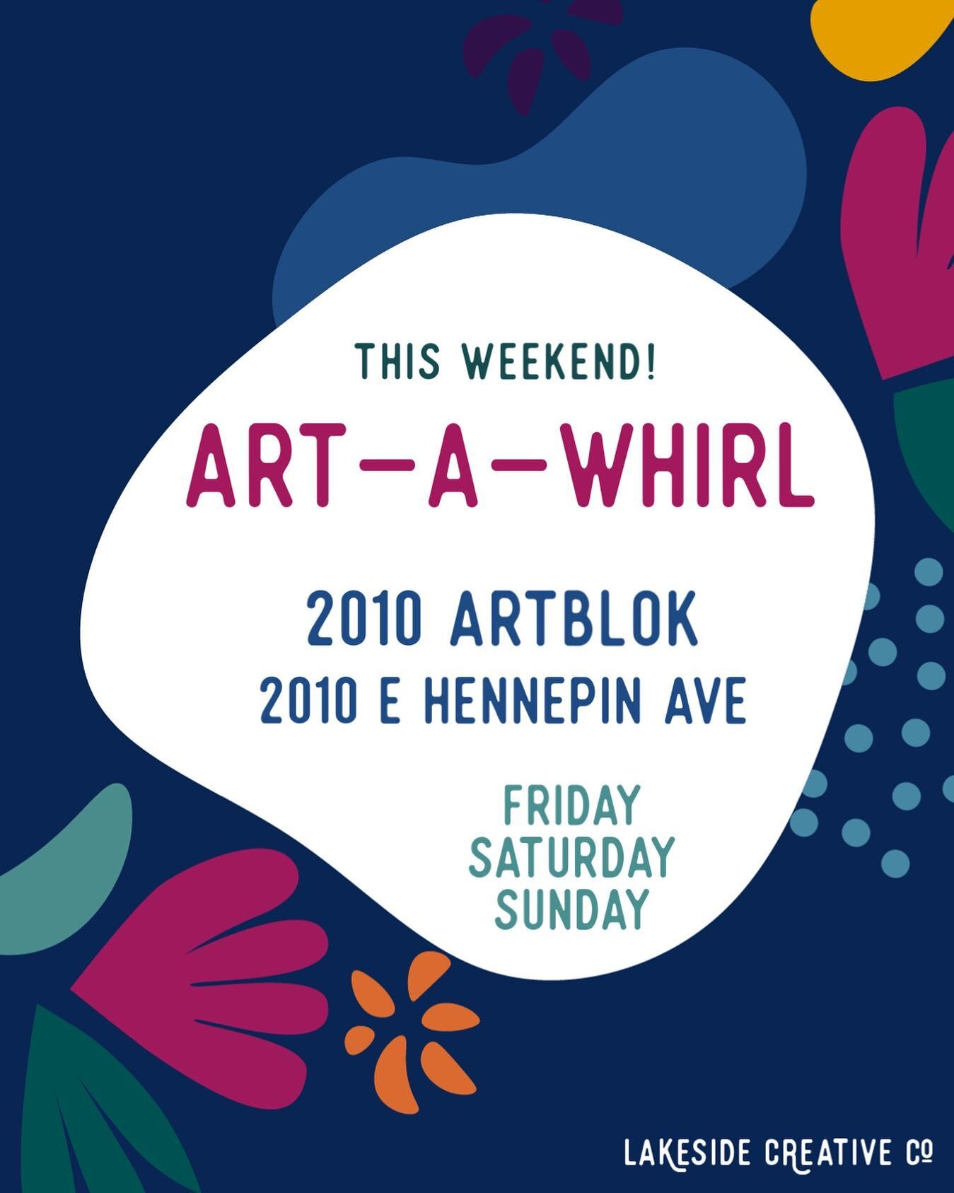 It&rsquo;s here! This weekend is Art-A-Whirl and I&rsquo;m participating for the first time. Eek! I&rsquo;ll be at @2010artblok all weekend with a whole bunch of earrings, small signs and shelf sitters guaranteed to brighten your day! 🤩