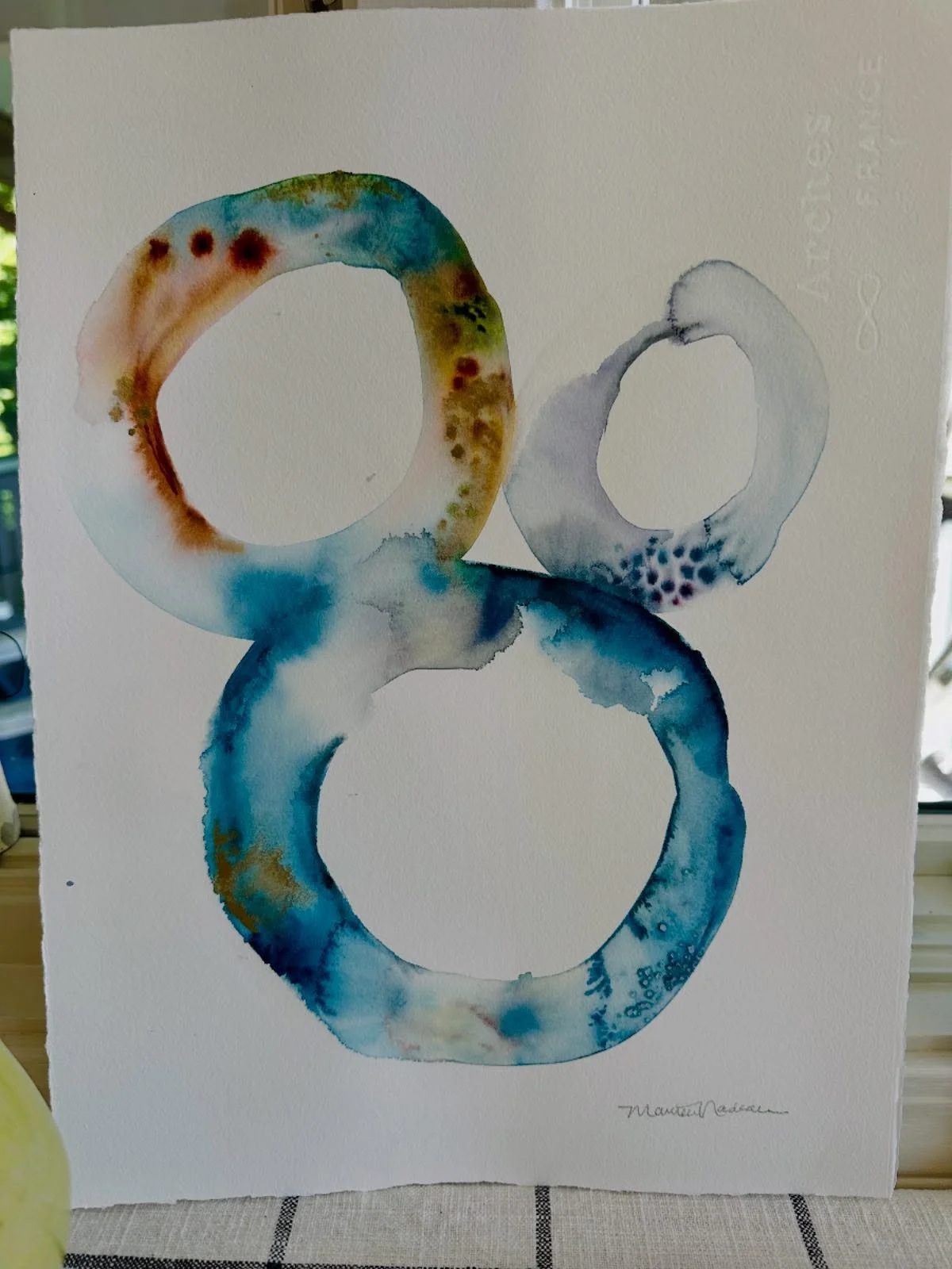 Soul Circles 
11x14

A piece I created at the Watercolor + Wonder retreat with @katiewhiteartist 
this past weekend! 
Katie guided us in a beautiful meditation with her amazing soothing voice Ahhhhhh 😊

It will be available for purchase in the on li