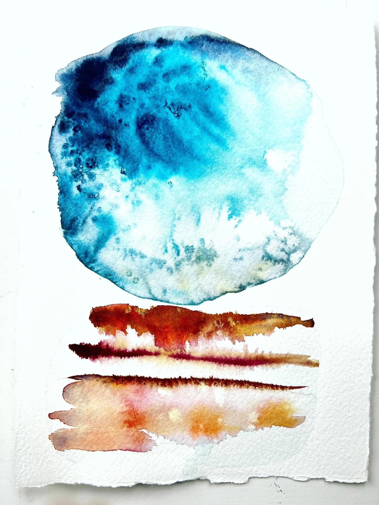 🩵Watercolor Meditation 
Another from the retreat 
Watercolor + Wonder 

#watercolor #meditation #intuitiveart #intuitivepainting #mindfulness #creativepractice #creativity #creativeplay #art #artist #flow #flowstates #soulfulart #soulfulmoments  #so