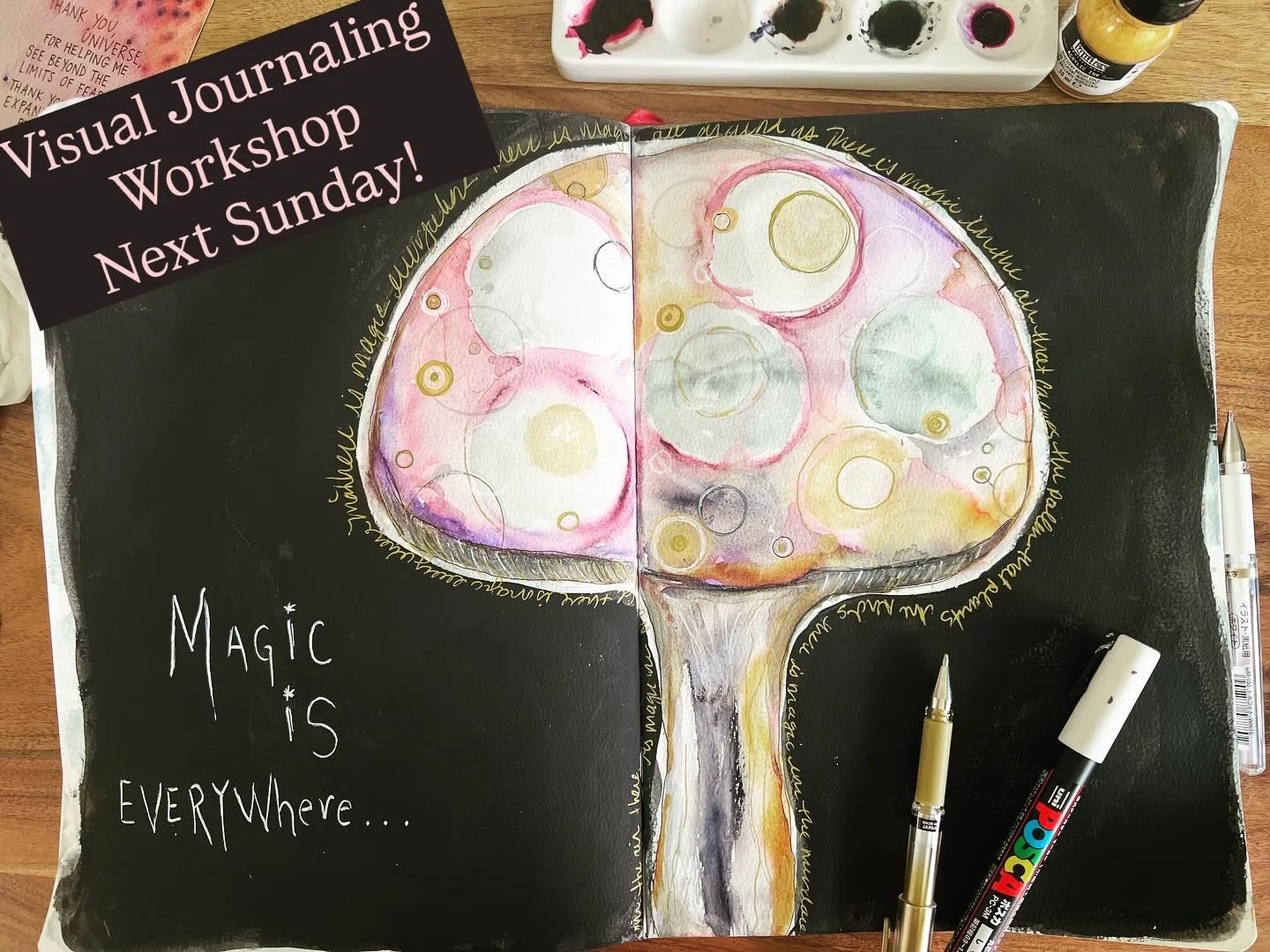 Join me in the studio next Sunday for this full day of creativity &amp; magic! Visual/art journaling is a cathartic process in which we find ourselves on the page - I&rsquo;ll guide you every step of the way 💕
REGISTRATION in bio