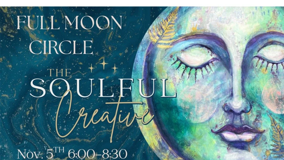 🤎Next months Meet Up will be held at the studio where we can gather around a fire, create in comfort and share openly. We did this in September and it was magical &amp; soul nourishing! 🤎I will be sharing my mixed media moon-face creative practice!