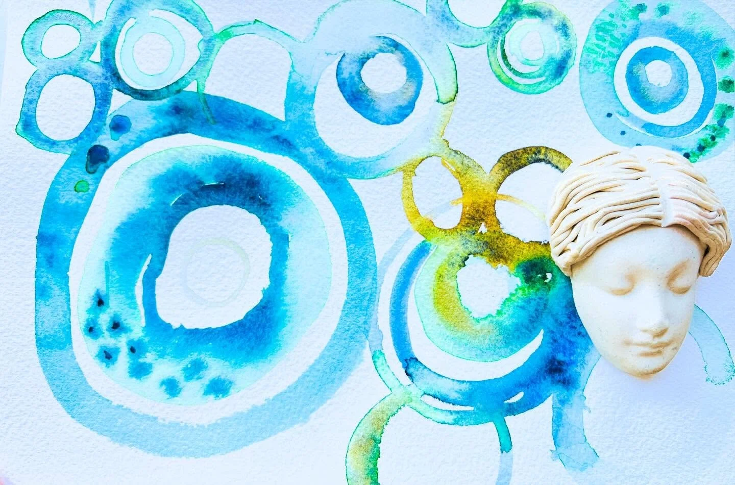 🤎Sharing 
What I created last
 Sunday in the 
Cultivate Your Calm Circle 
On zoom 

I love circles -
Painting them &amp;
Hosting them! 

#artcircle #circleart #watercolor #watercolorpainting #onlineartclass