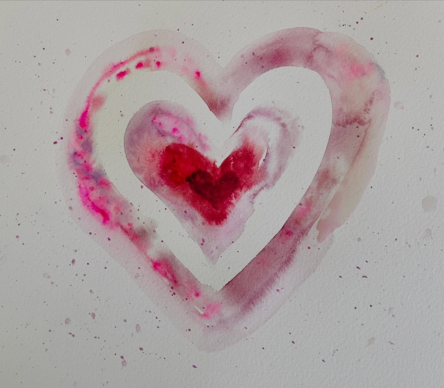 A Valentine 💌 for you! 
💗❤️💗

#art #heart #watercolor #artasmeditation #painting