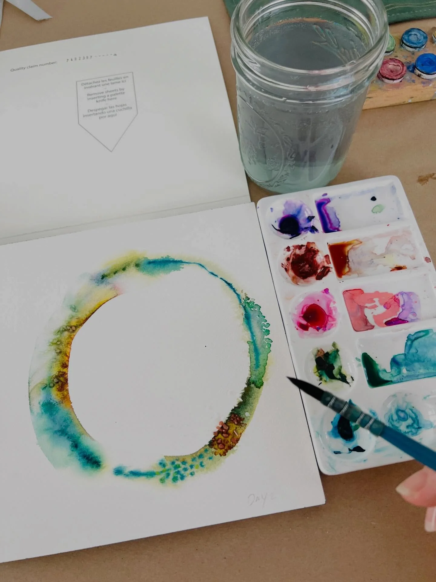 Day 2/100 
I&rsquo;mso in Love Blues &amp; Greens 💙💚
This one reminded me of terrain 
And the shape, an Island 🏝️ 
Maybe my heart is still in the Caribbean! LOL 😆 
Just got back from a 6 day cruise
I&rsquo;m calling it 
Island Dream 🏝️ 

#
#wate