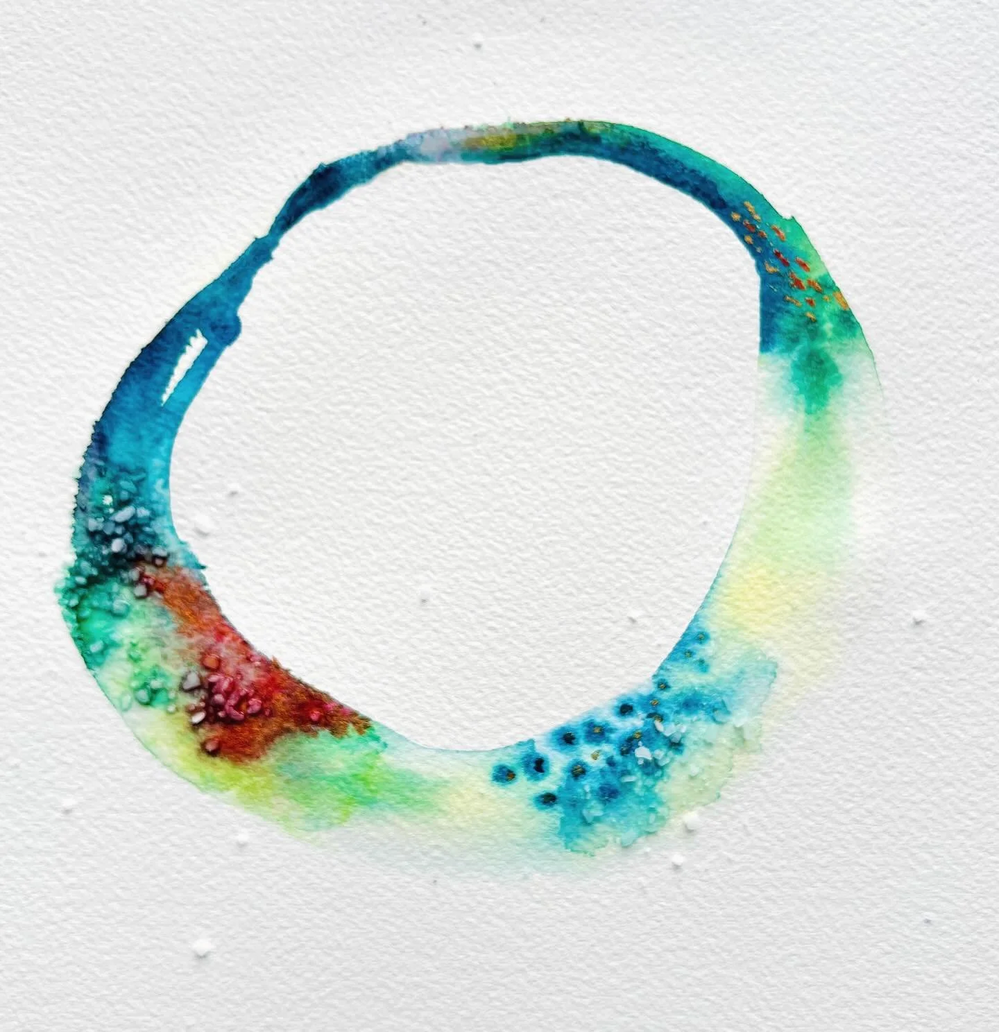 Day 3/100 days of painting for the 
@dothe100dayproject 

This one is called
Seeing Reefs 
I didn&rsquo;t get to swim or snorkel on the Caribbean cruise we just went on due to getting the stomach bug 😞so I think I&rsquo;ll just linger a bit longer o