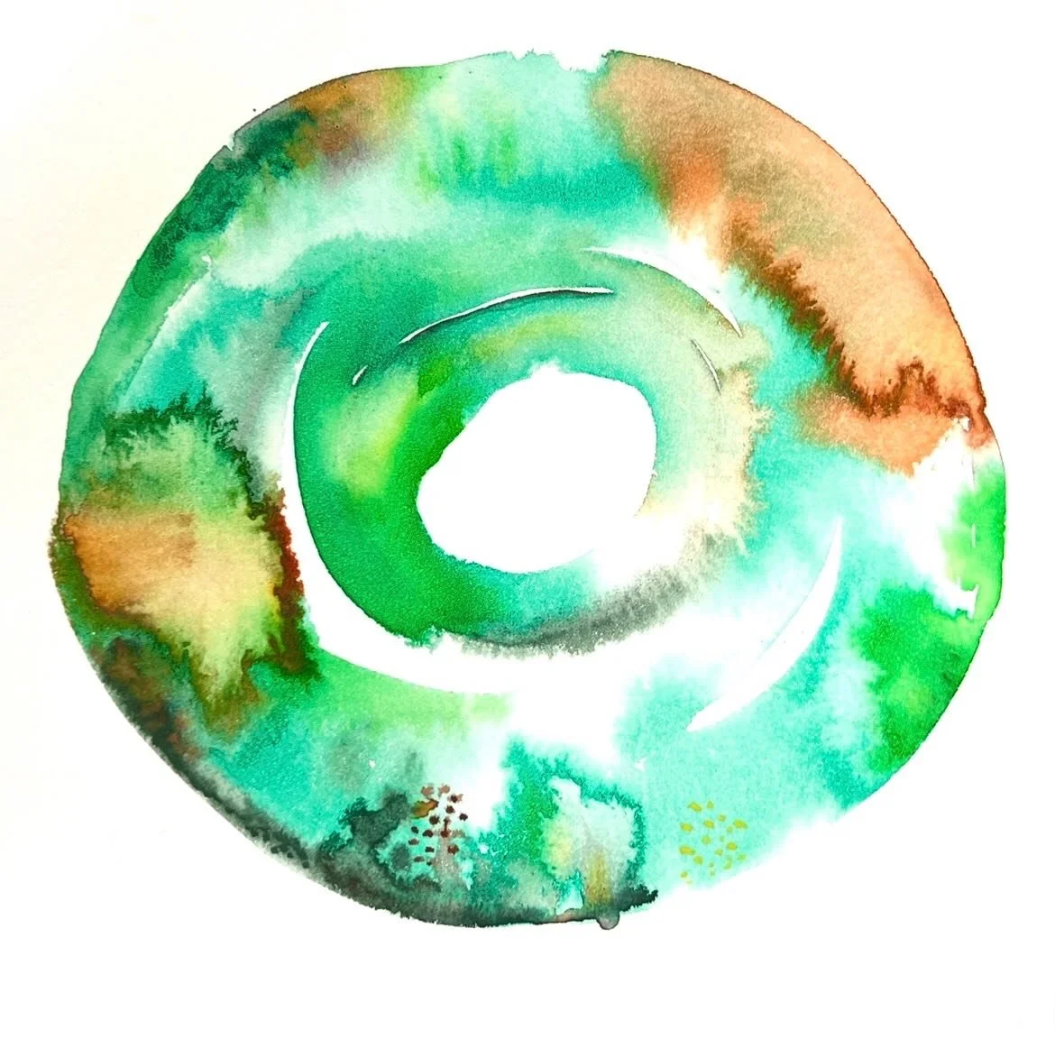 Day 20/100
Metamorphosis 

Really love how different this one feels💕
The subtle lines and color palette
The shape of the circle

That&rsquo;s the beauty of a practice like this- expansion begins to happen in a container - the original idea begins to