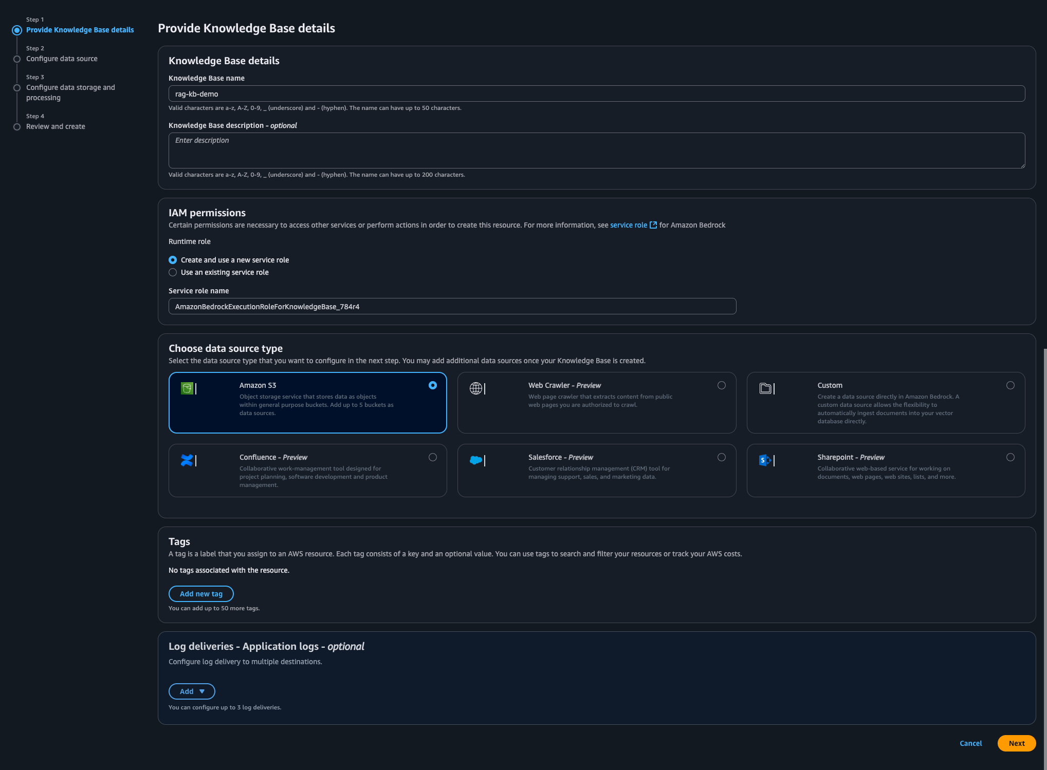 Bedrock Knowledge Base Setup