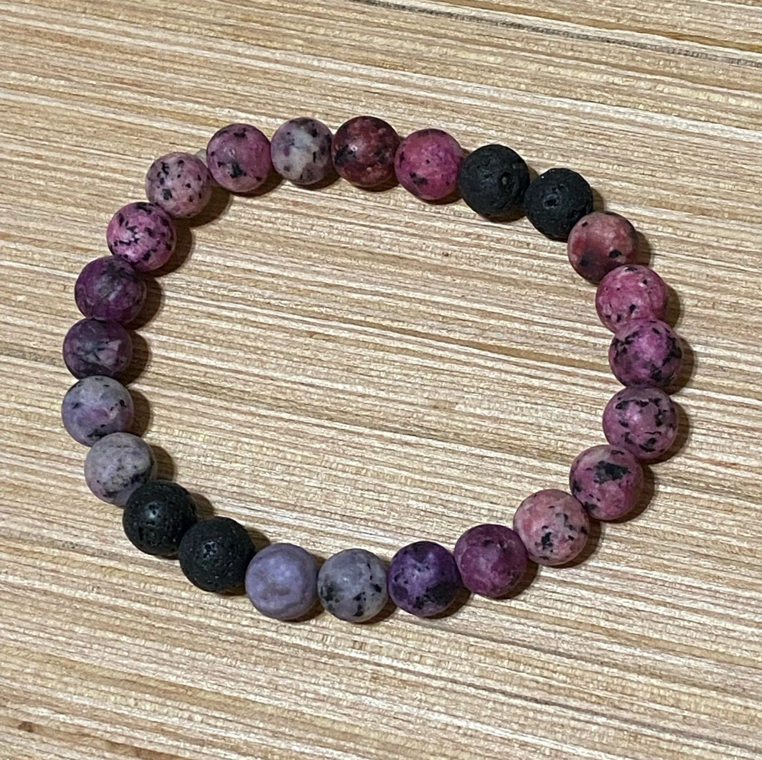 Diffuser Bracelet~Essential Oil Diffuser Bracelet~Aromatherapy Jewelry~Boho Bracelet~Purple~Lava Beads