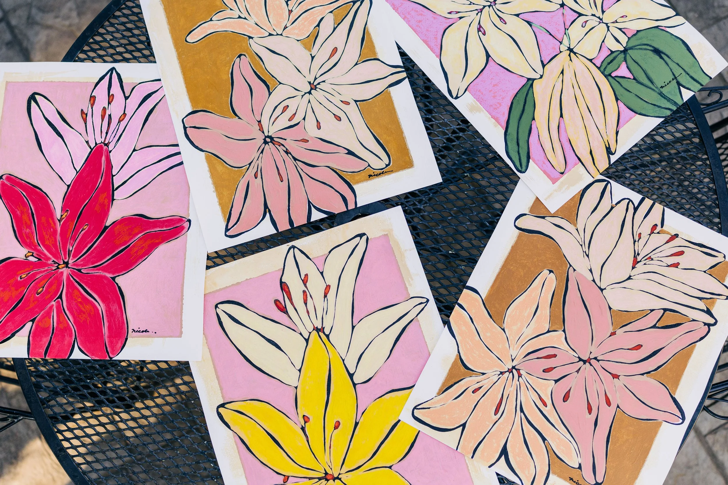 Bold Blooms on Paper Series