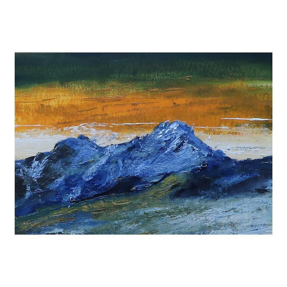 Mountain studies
Jun&rsquo;22
~oil on Canvas Paper: This won&rsquo;t be presented in the coming exhibition, but I still like the tone I mixed at the moment. I accidentally made my installation schedule difficult and tight. I hope things will go as I 