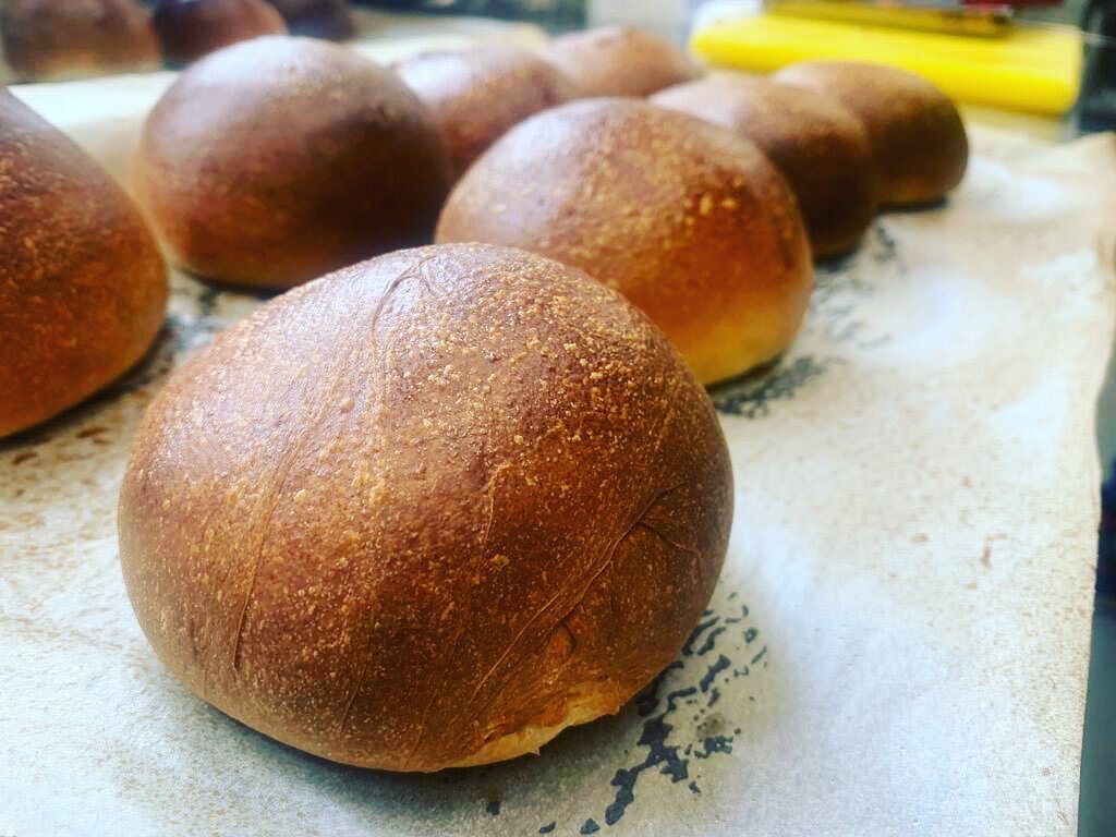 Our brioche burger buns now baked in house. 

#baking #burger #buns #groundedbrothers #acutbove #class #restaurant #bromley