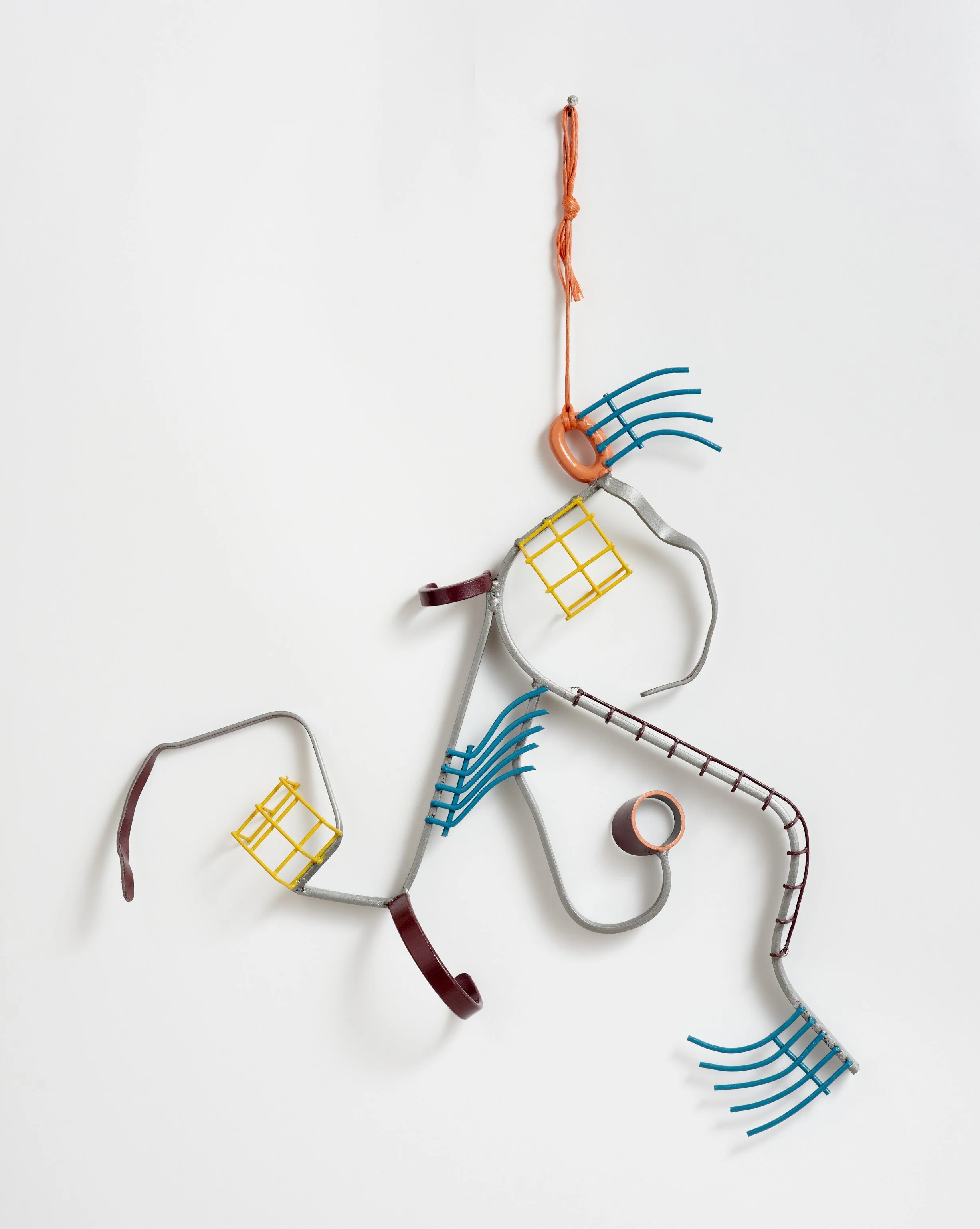 Weir, 2023, 53x45x6cm, salvaged steel and rope