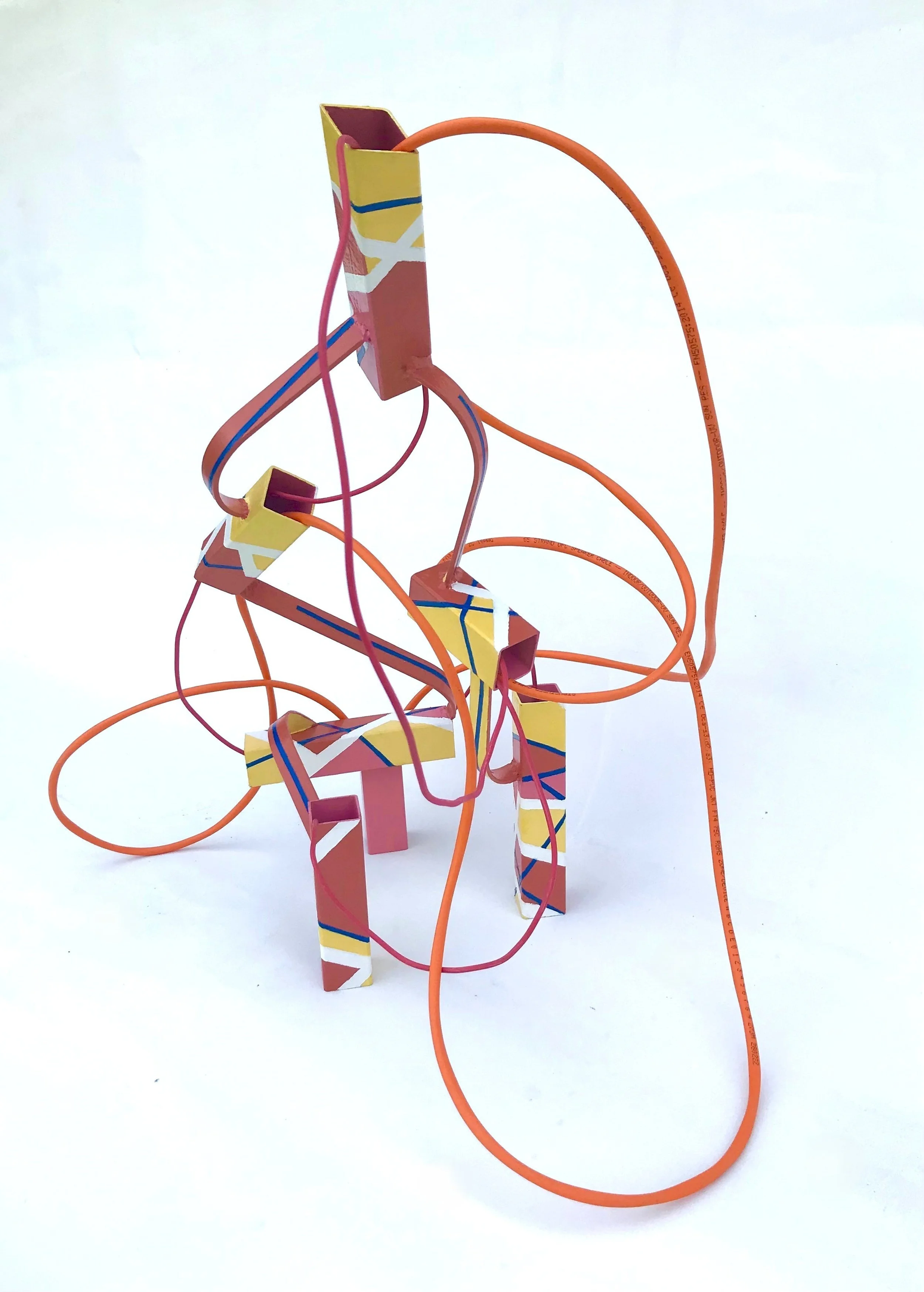 Lift Off, 2024, 55x37x28cm, reclaimed steel and cable