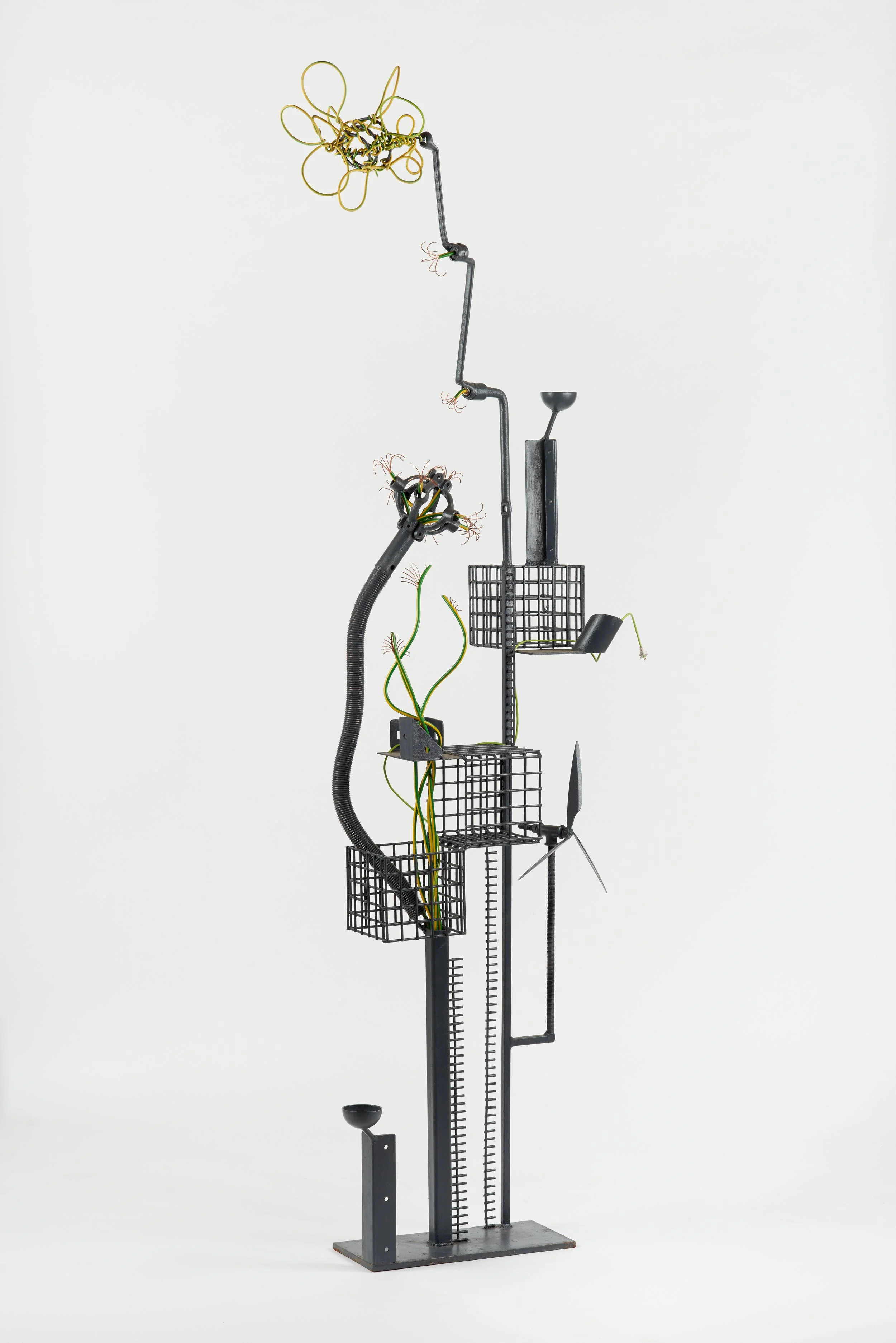 Energy Plant, 2023, 178x60x32cm, salvaged metal and cable