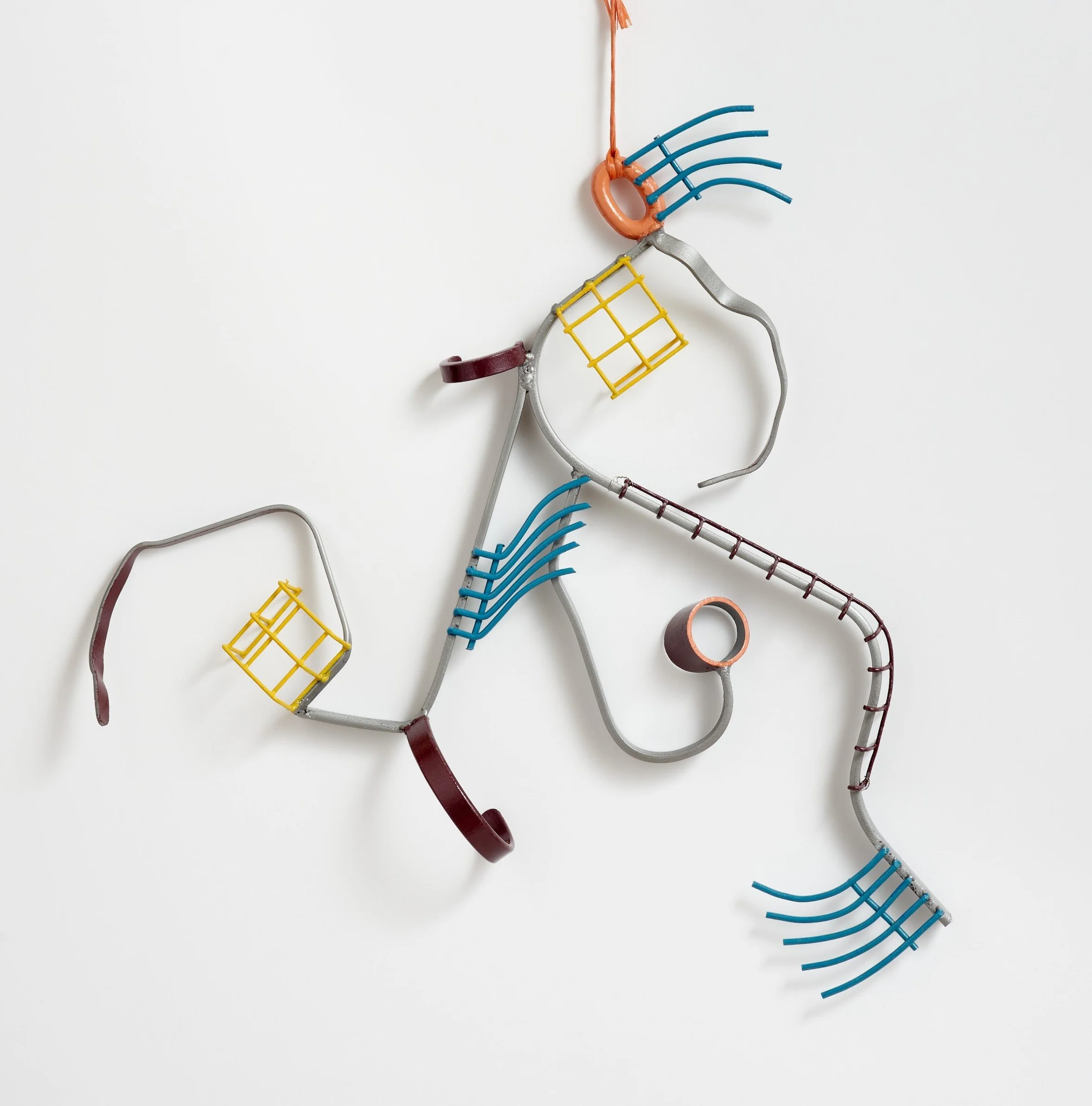 Weir, 2023, 53x45x6cm, salvaged steel and rope