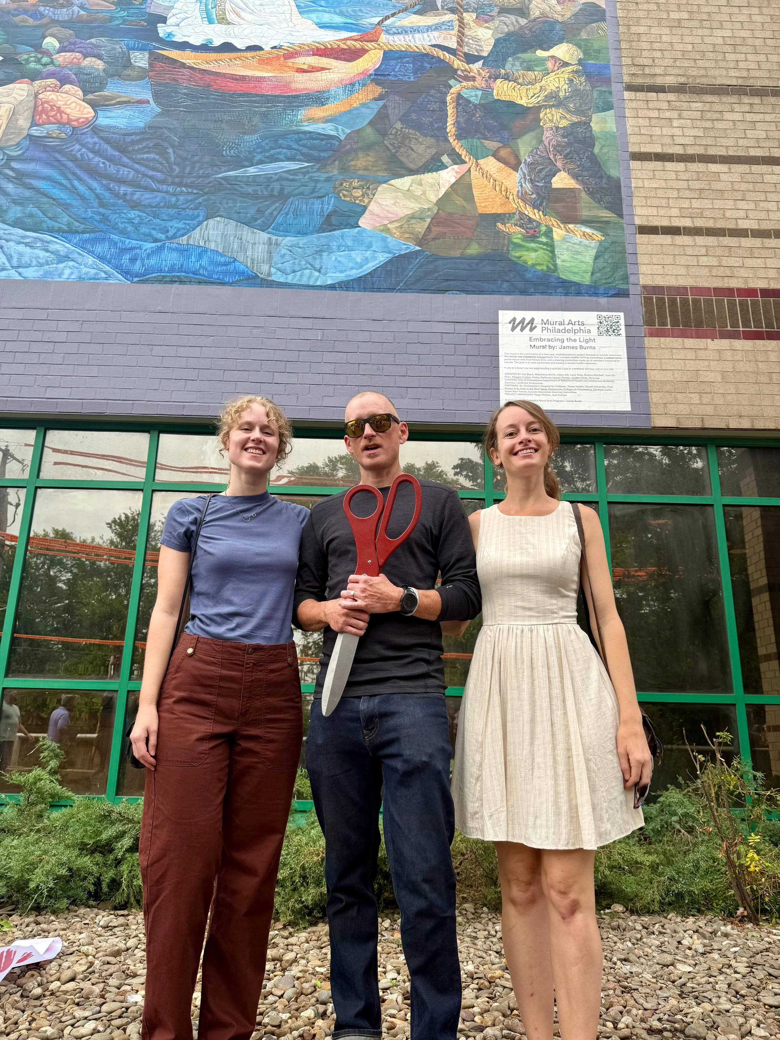 Center: James Burns, Left: Madeleine Smith, Right: Kat Black