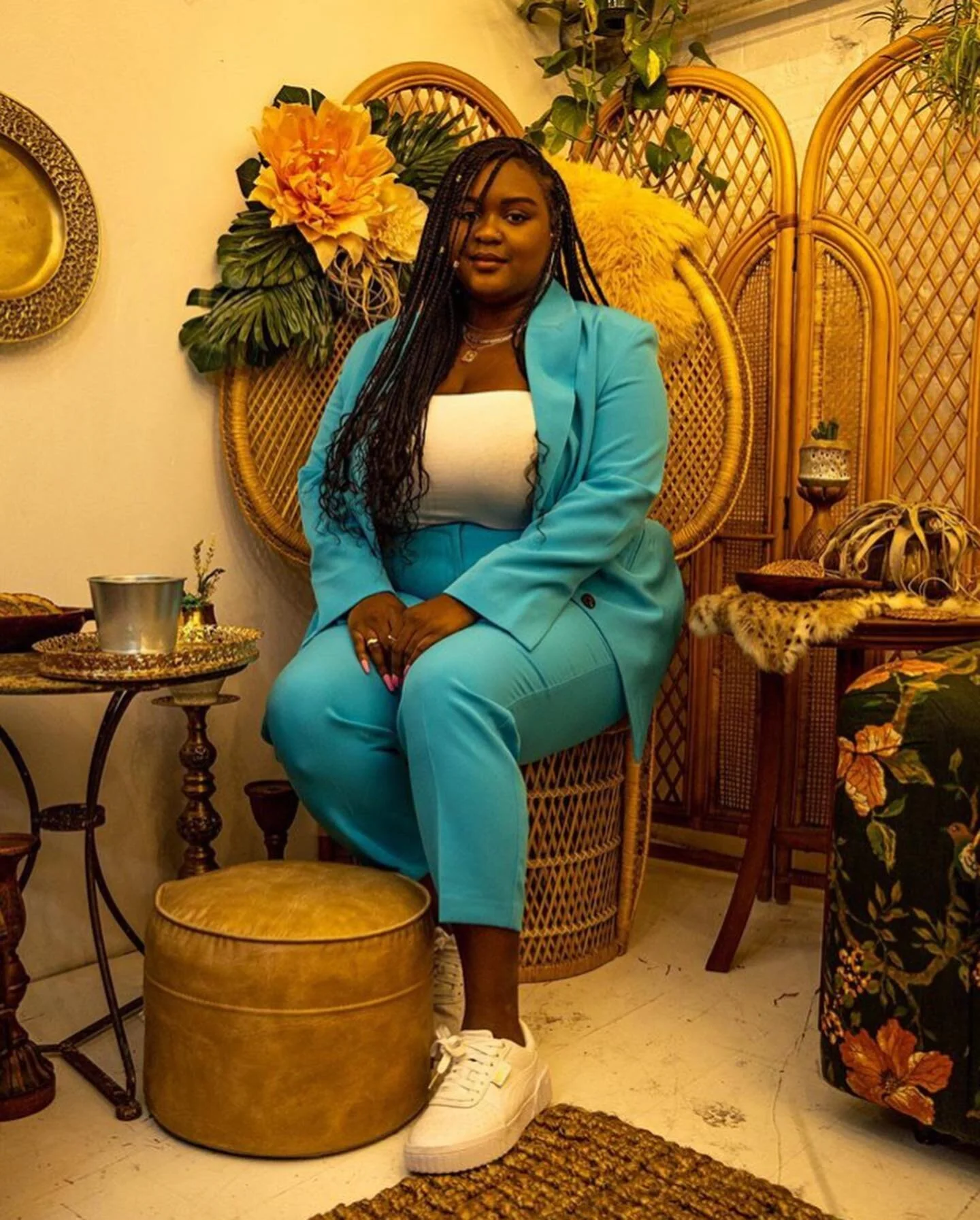 One Year Throwback - Part 2: &ldquo;Grow Where You&rsquo;re Planted&rdquo; panelists on peacock chairs 🦚🤩 thank you to @firstyearprj @_alexisclaytor @catherine.tn for bringing me in on this 🧡 (and a s/o to @bluebandanarelics for letting me dip int