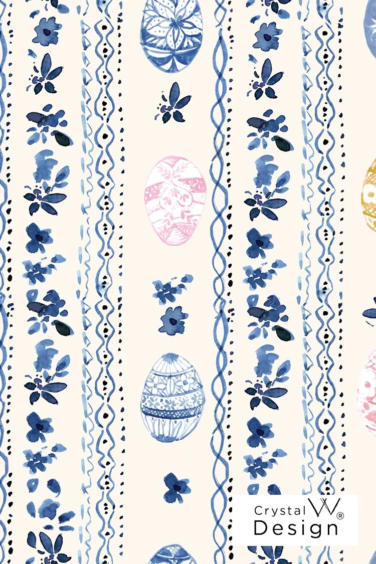 Pysanky Easter egg stripe